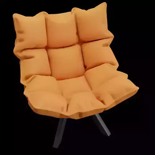 Orange Padded Lounge Chair