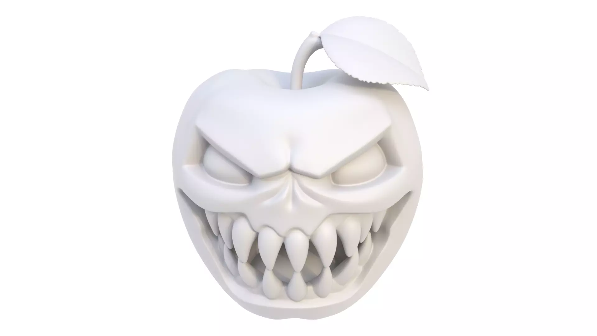 Halloween apple 04 3D model_7