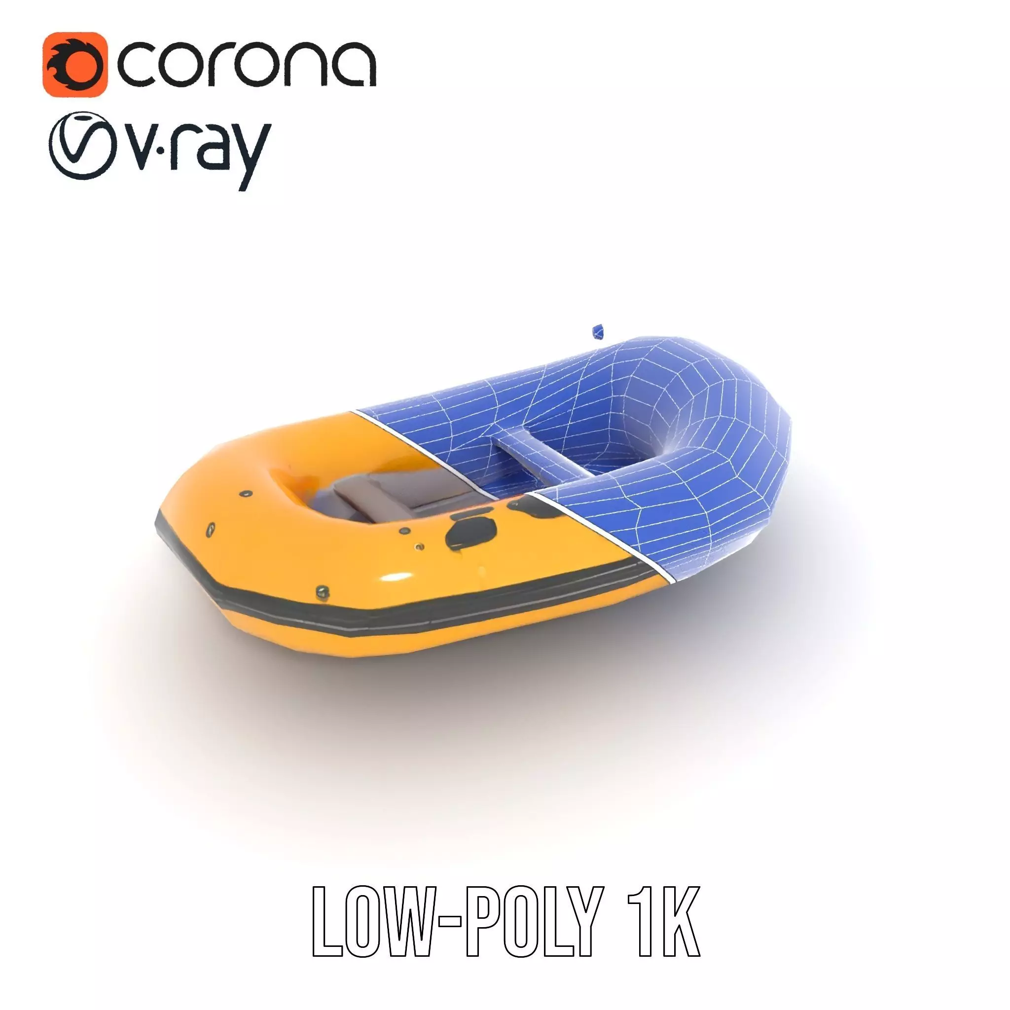 Vibrant Raft model pack Low-poly 3D model_16