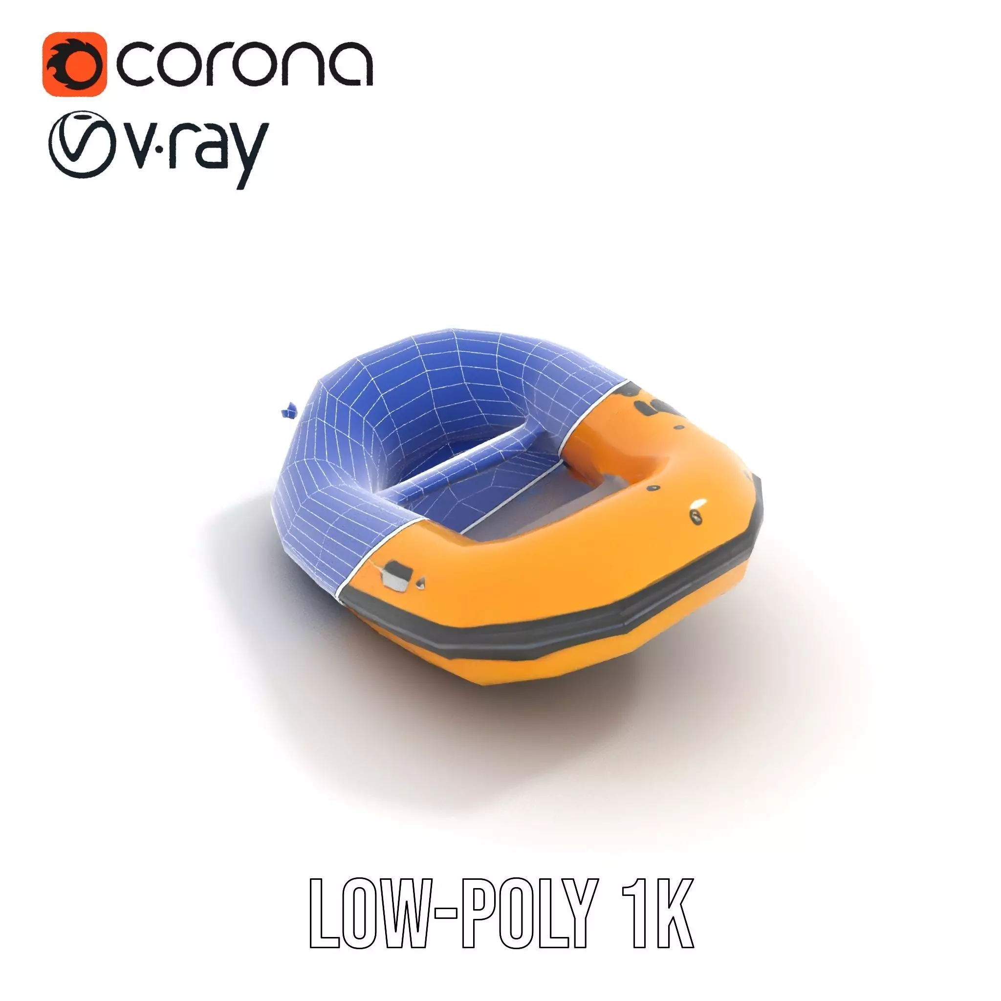 Vibrant Raft model pack Low-poly 3D model_28