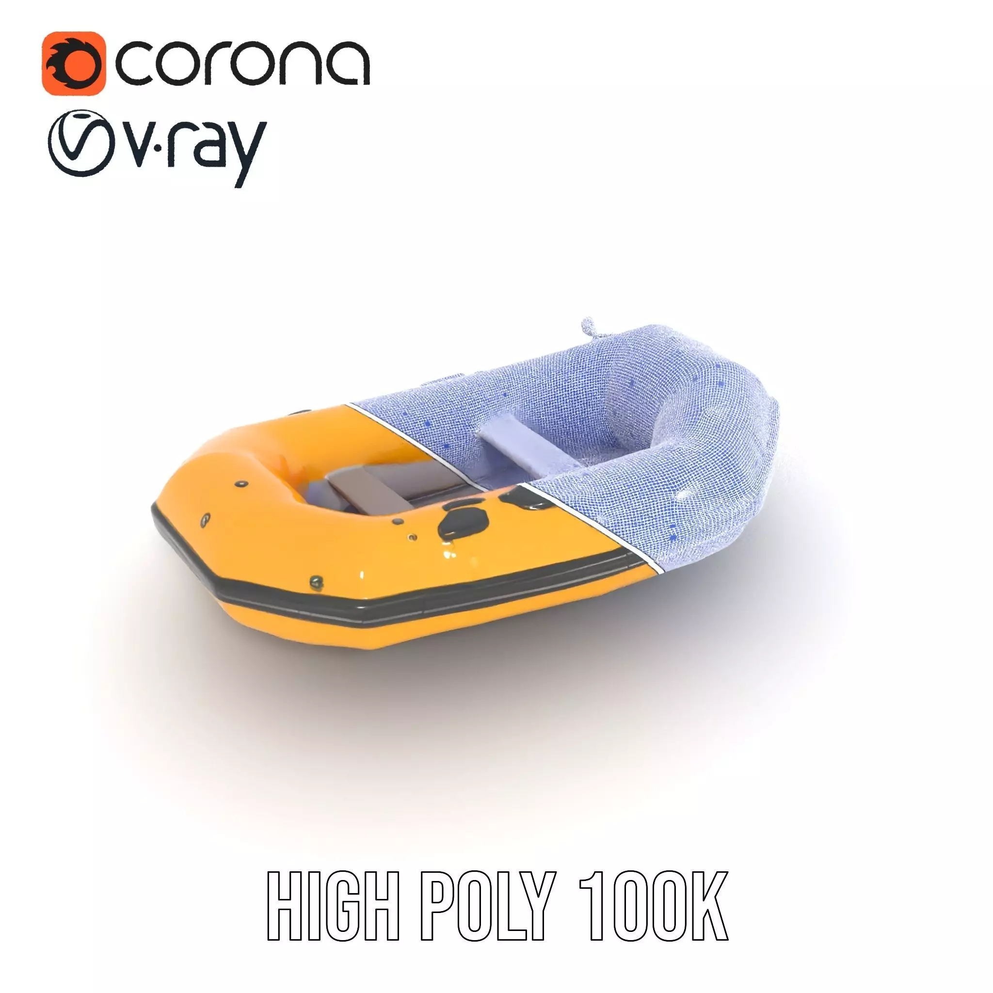 Vibrant Raft model pack Low-poly 3D model_26