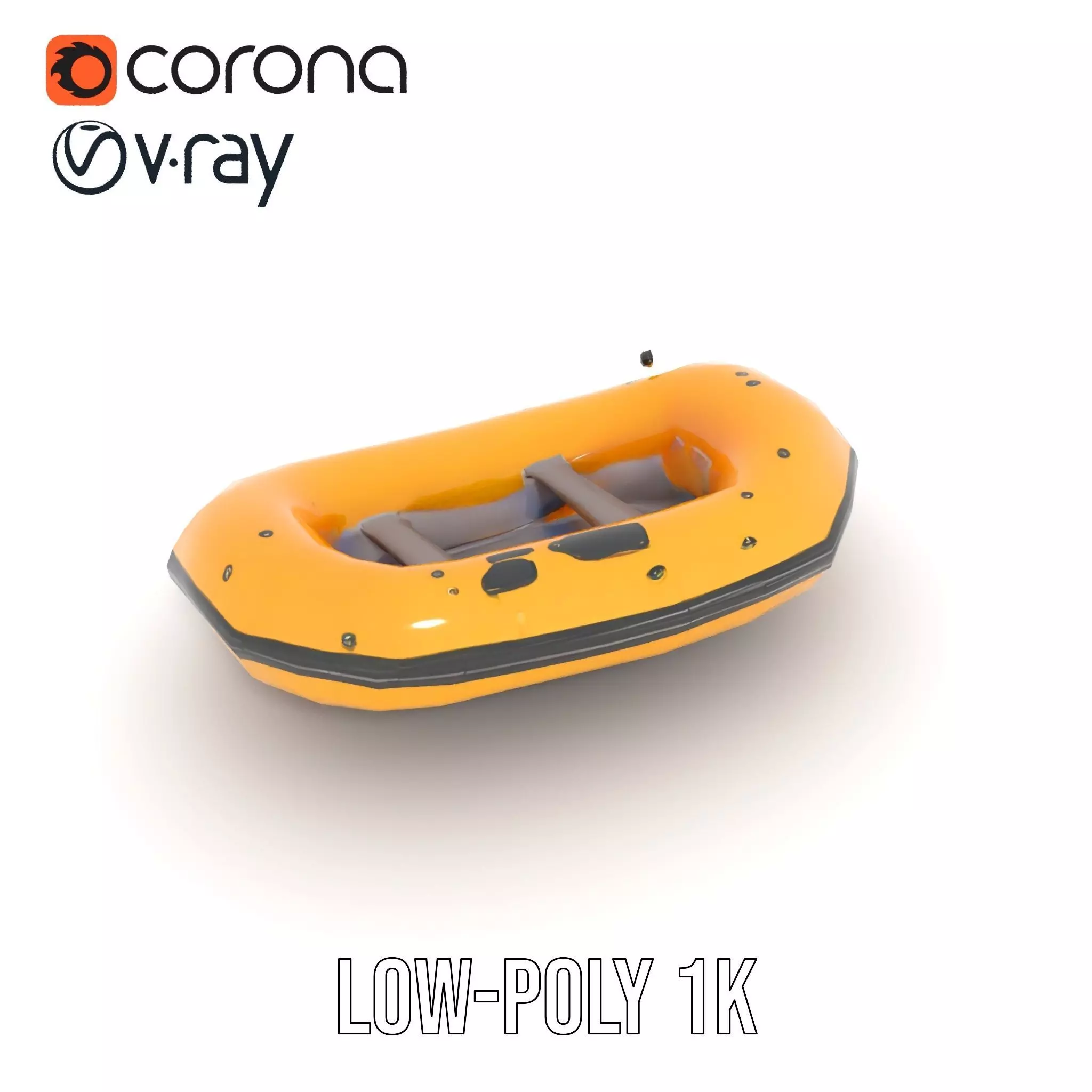 Vibrant Raft model pack Low-poly 3D model_10