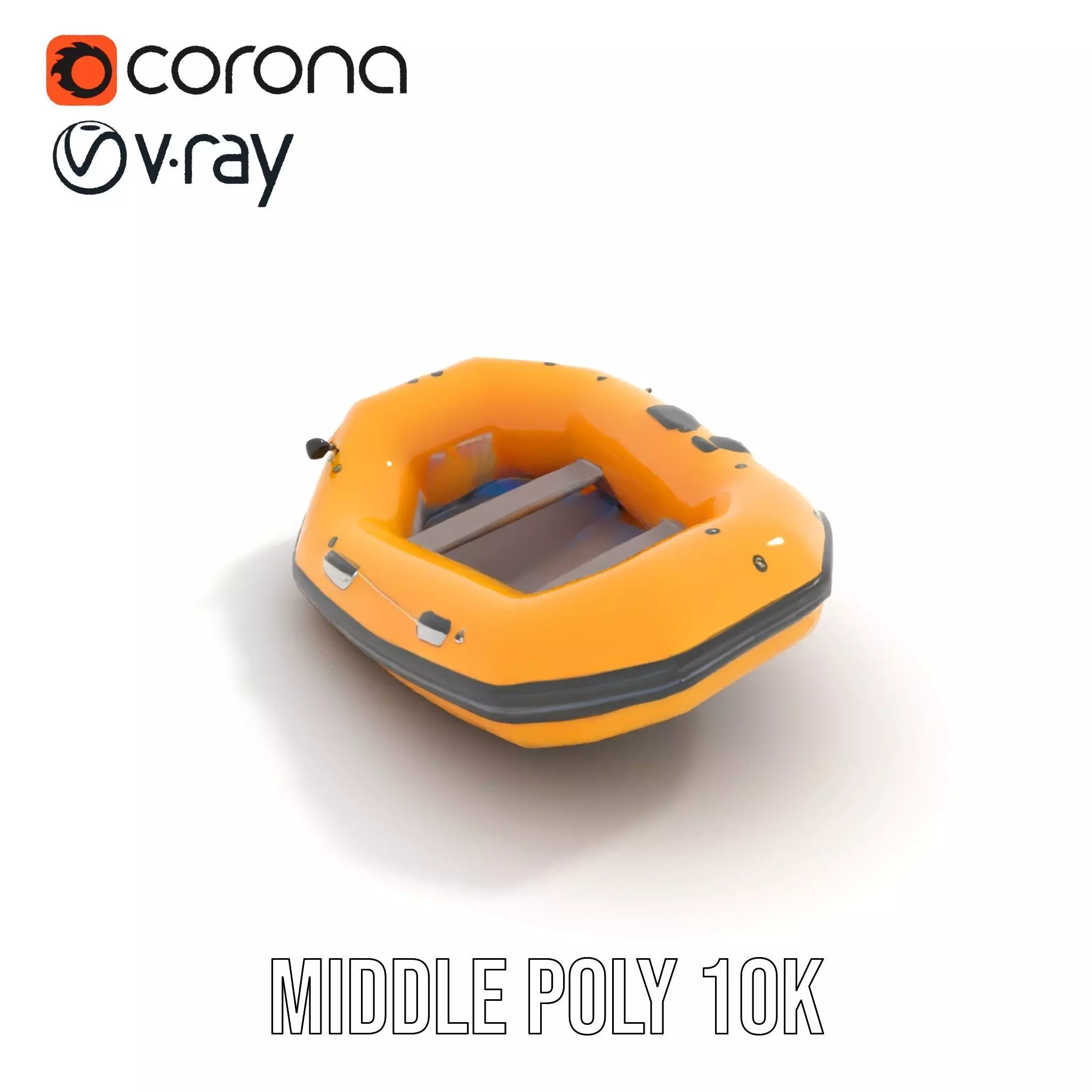 Vibrant Raft model pack Low-poly 3D model_6