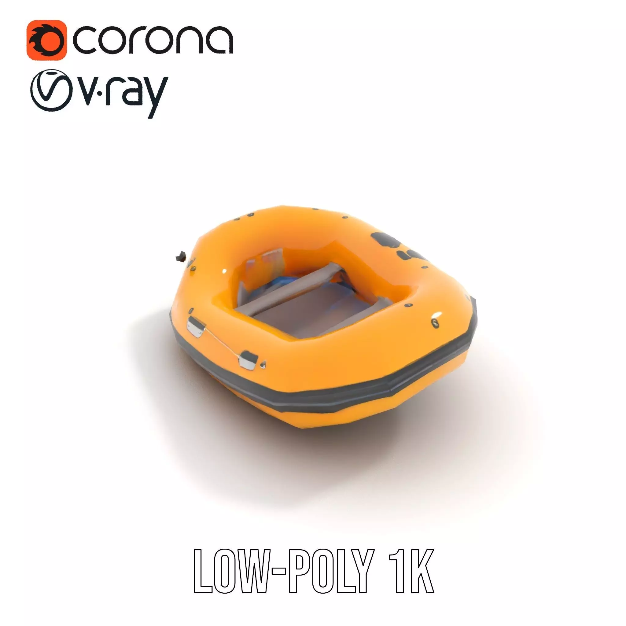 Vibrant Raft model pack Low-poly 3D model_7