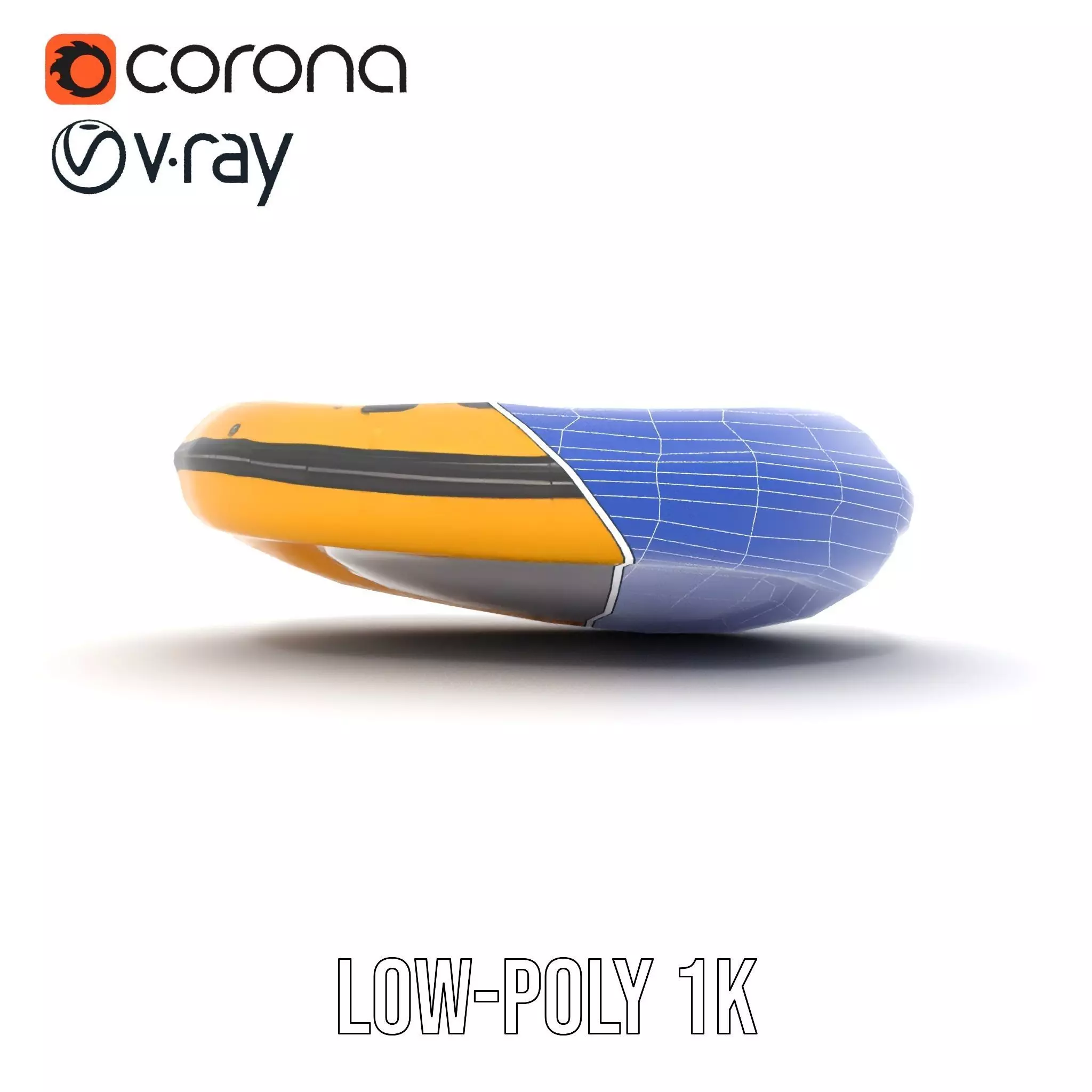 Vibrant Raft model pack Low-poly 3D model_13