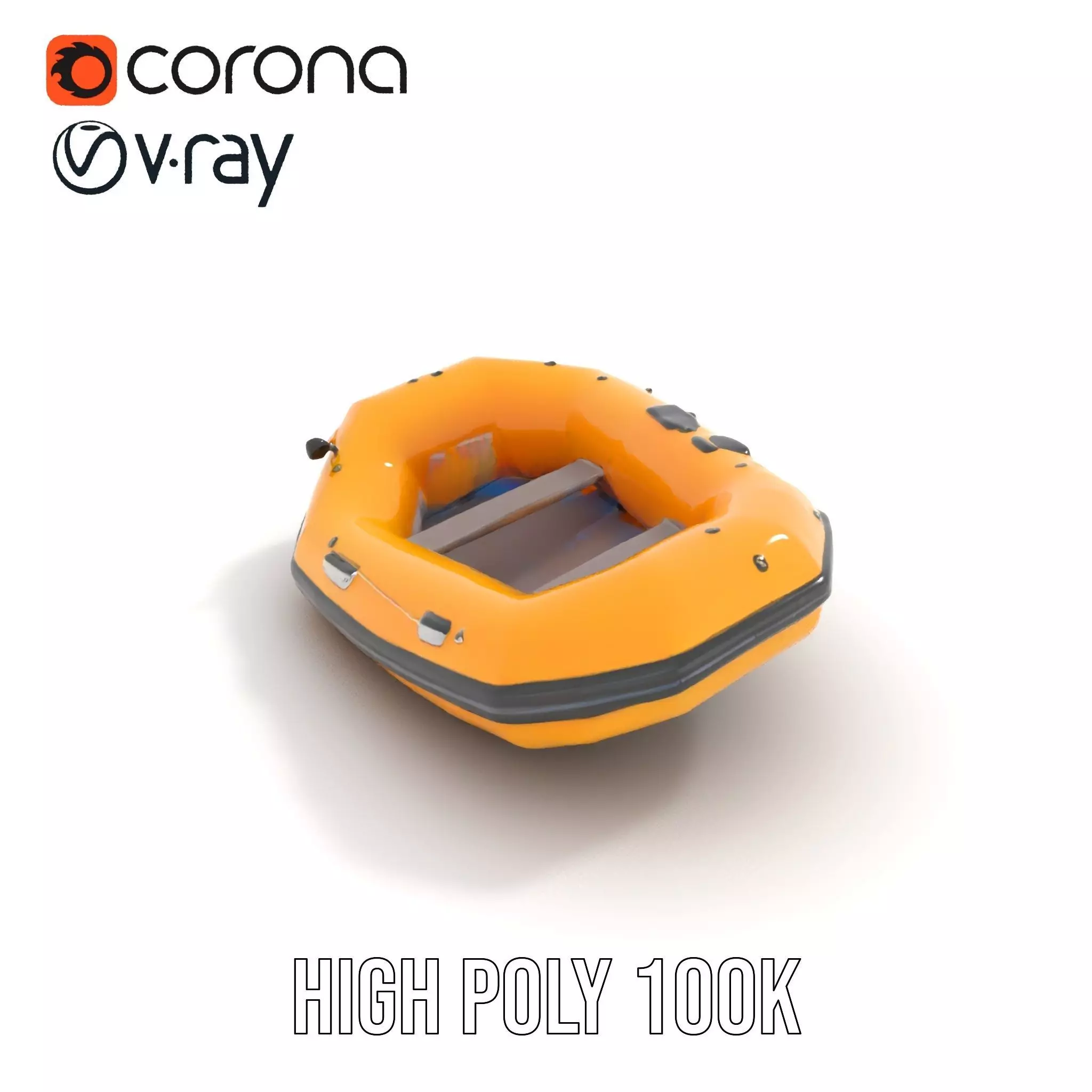 Vibrant Raft model pack Low-poly 3D model_14