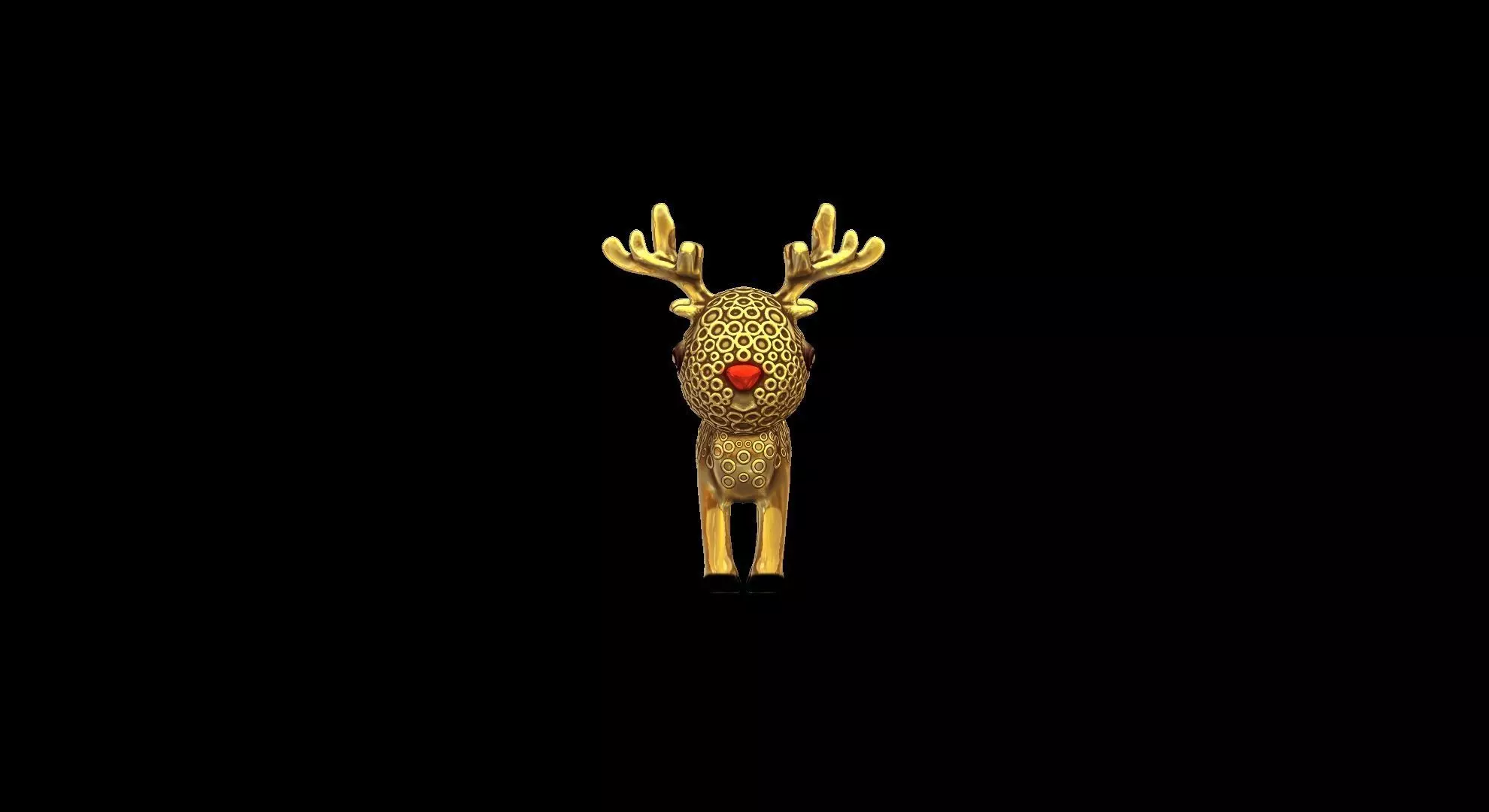 Cute Reindeer toy and Christmas Ornament 3D print model_3