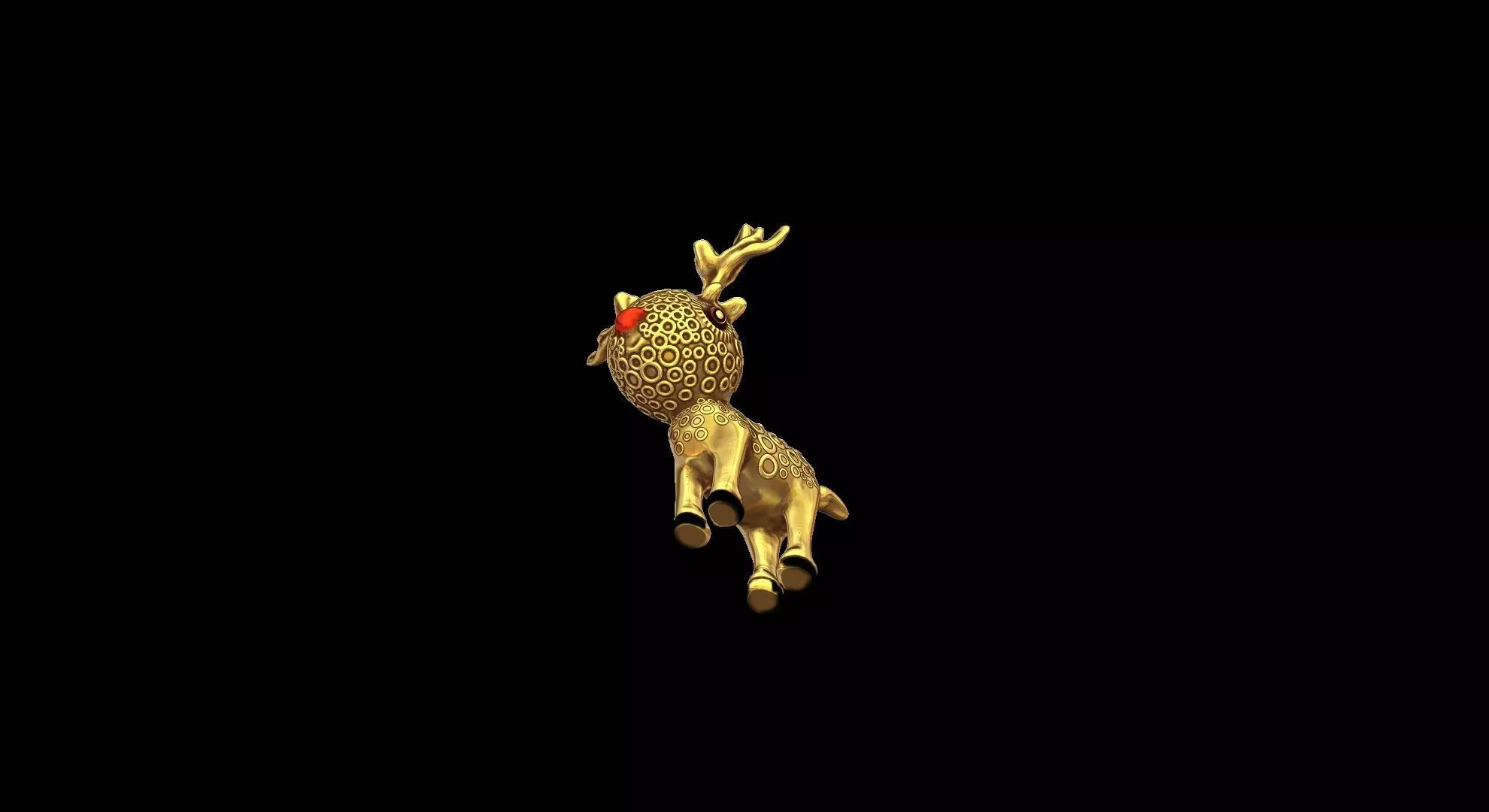 Cute Reindeer toy and Christmas Ornament 3D print model_7