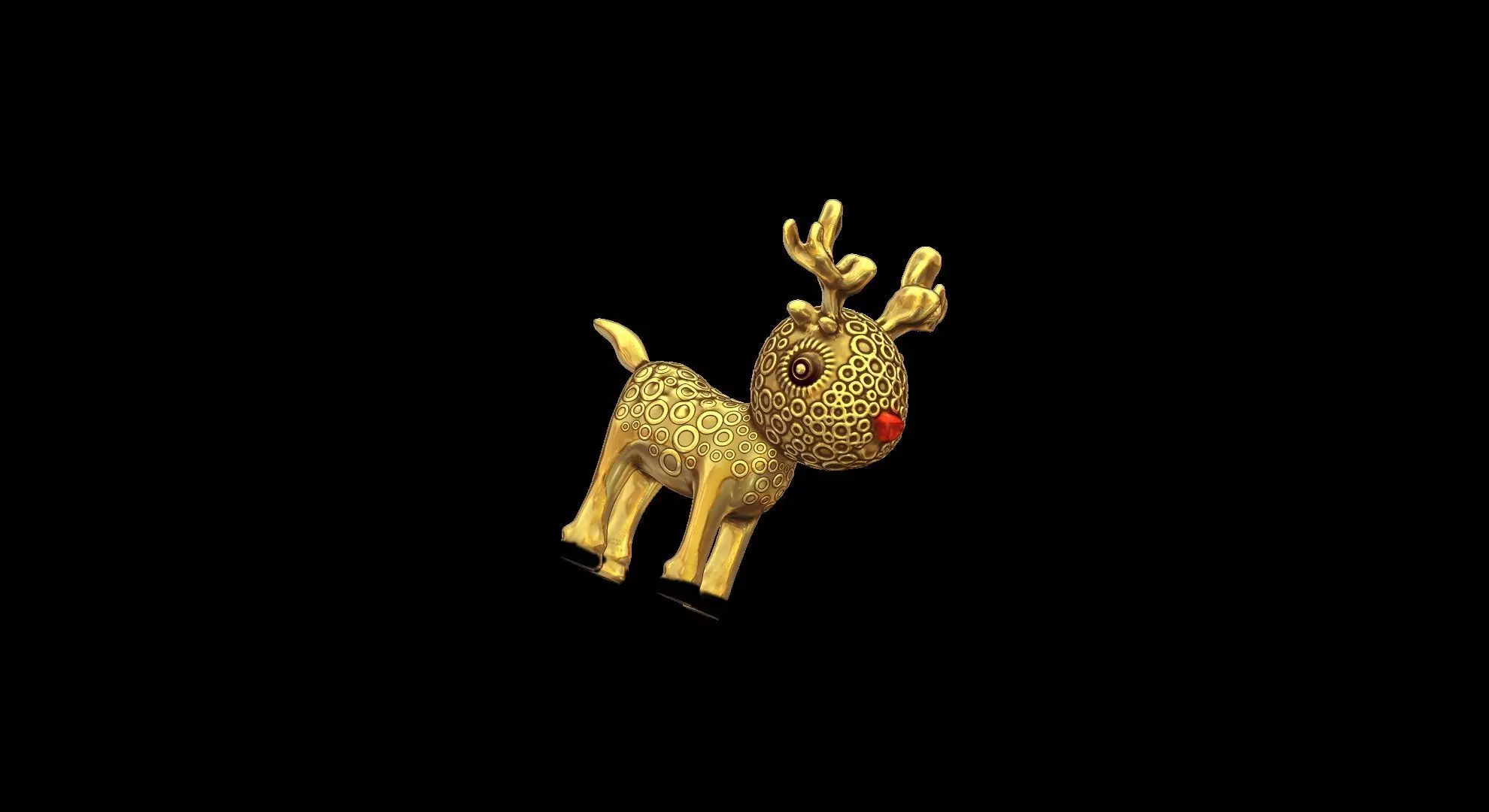 Cute Reindeer toy and Christmas Ornament 3D print model_4