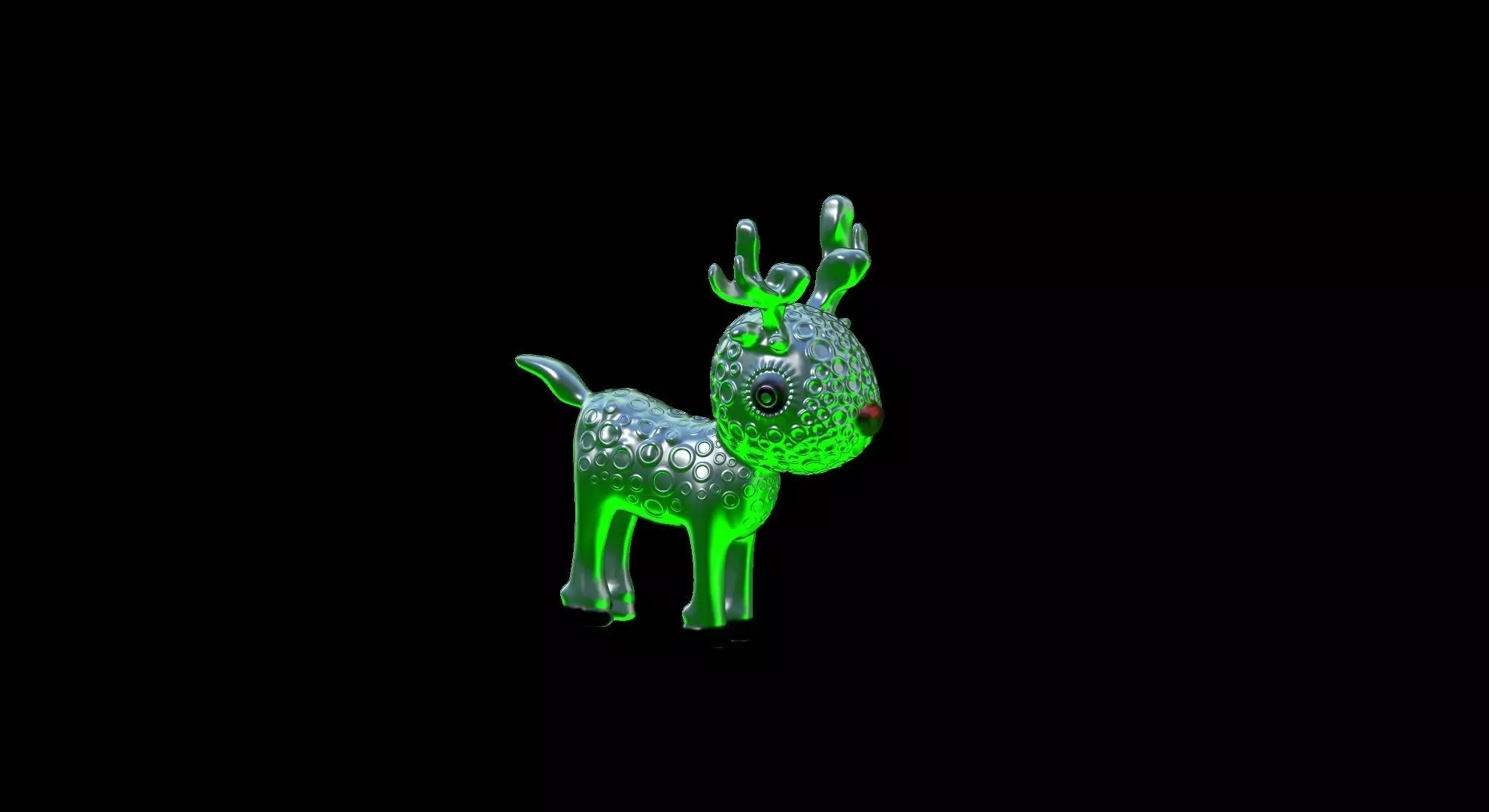 Cute Reindeer toy and Christmas Ornament 3D print model_2