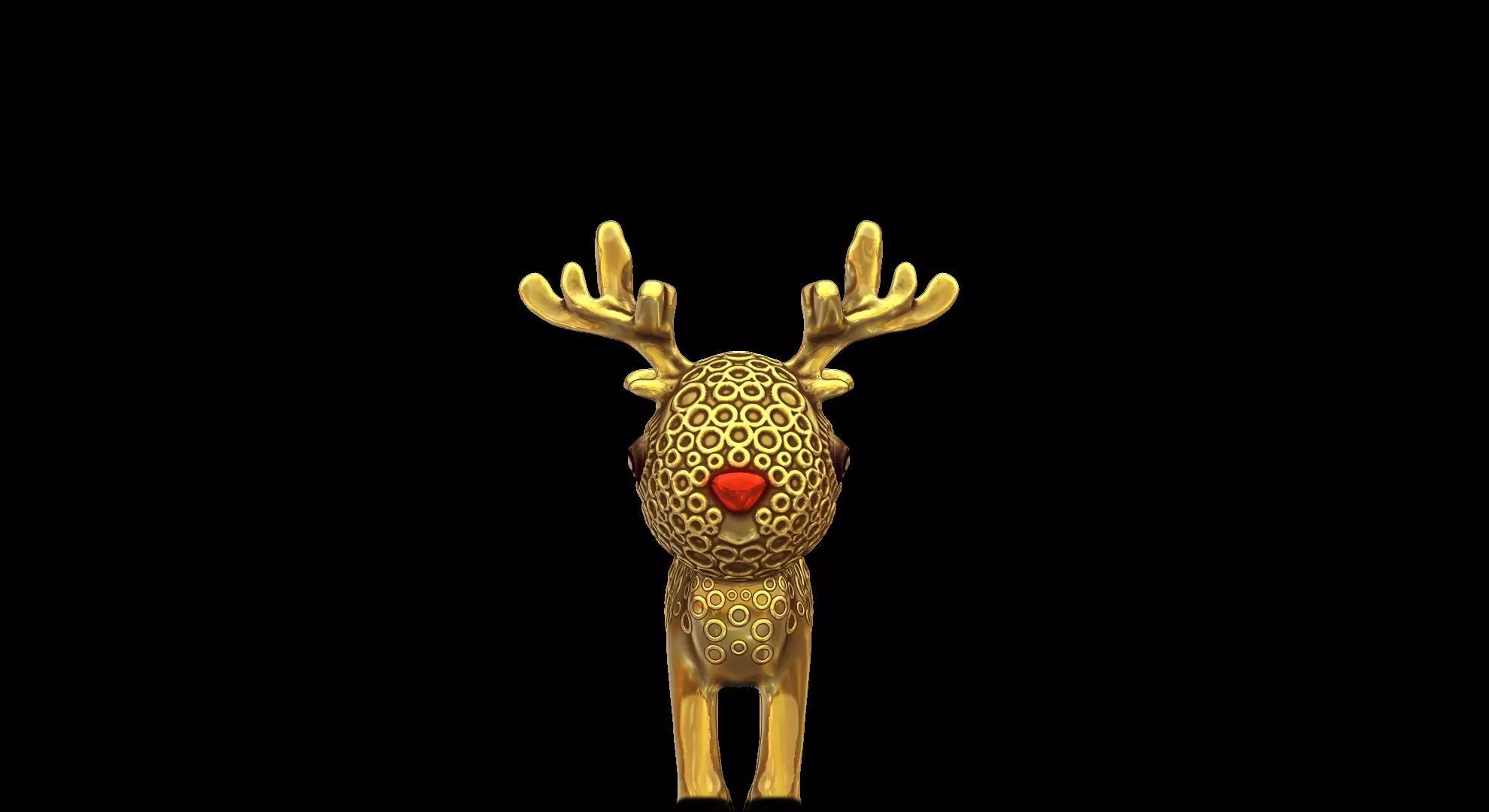 Cute Reindeer toy and Christmas Ornament 3D print model_0