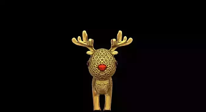 Cute Reindeer toy and Christmas Ornament 3D print model