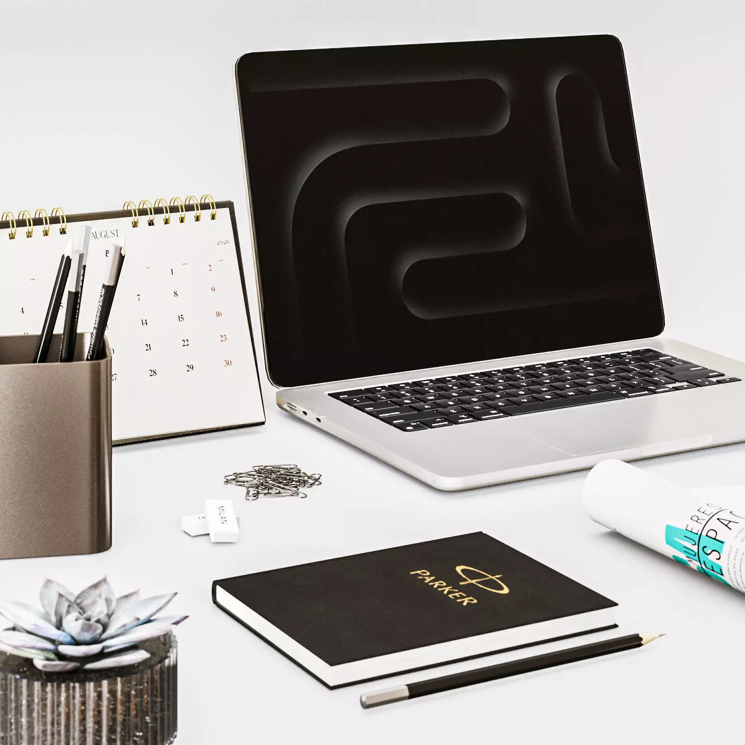 Desktop Accessories 3D model_1