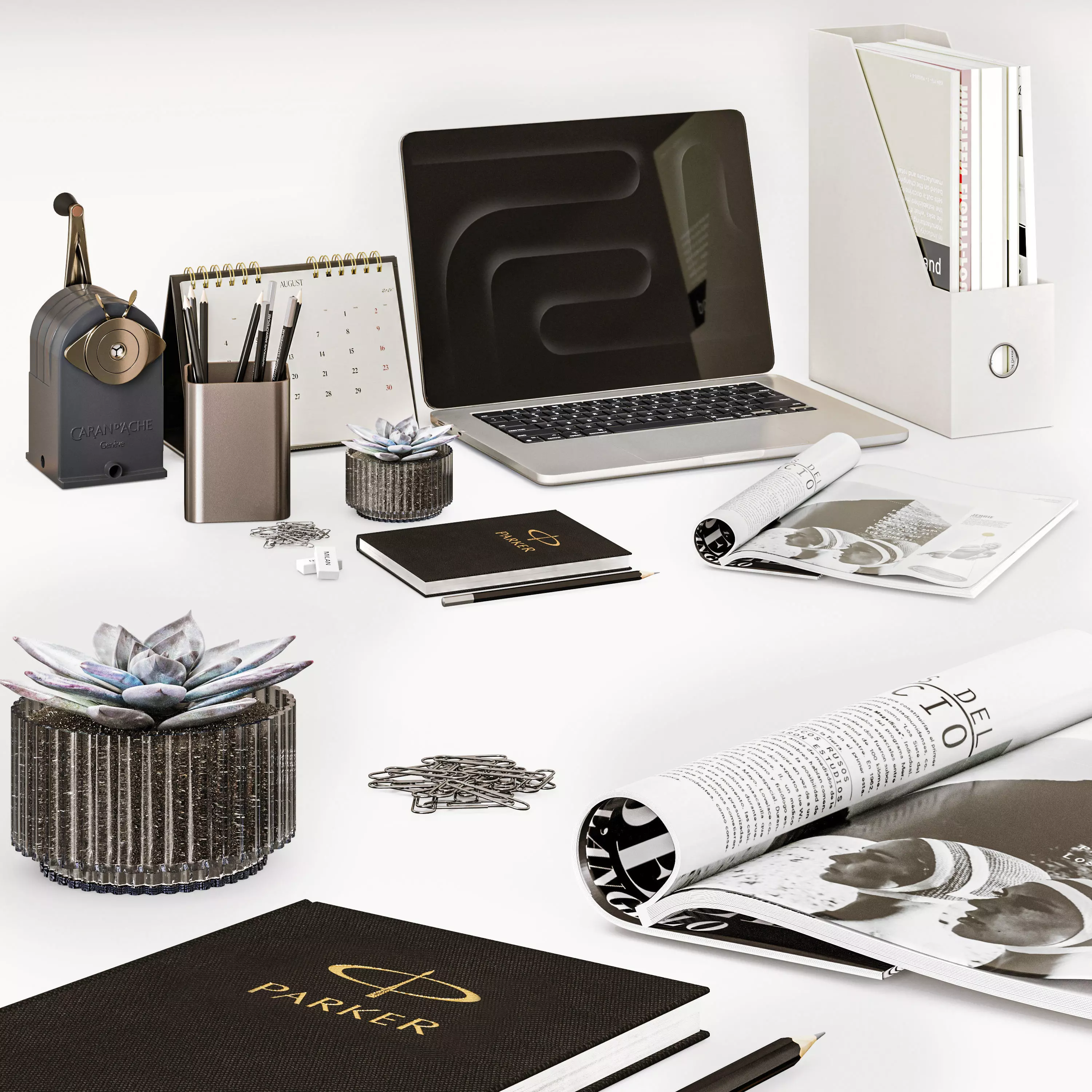 Desktop Accessories 3D model_0