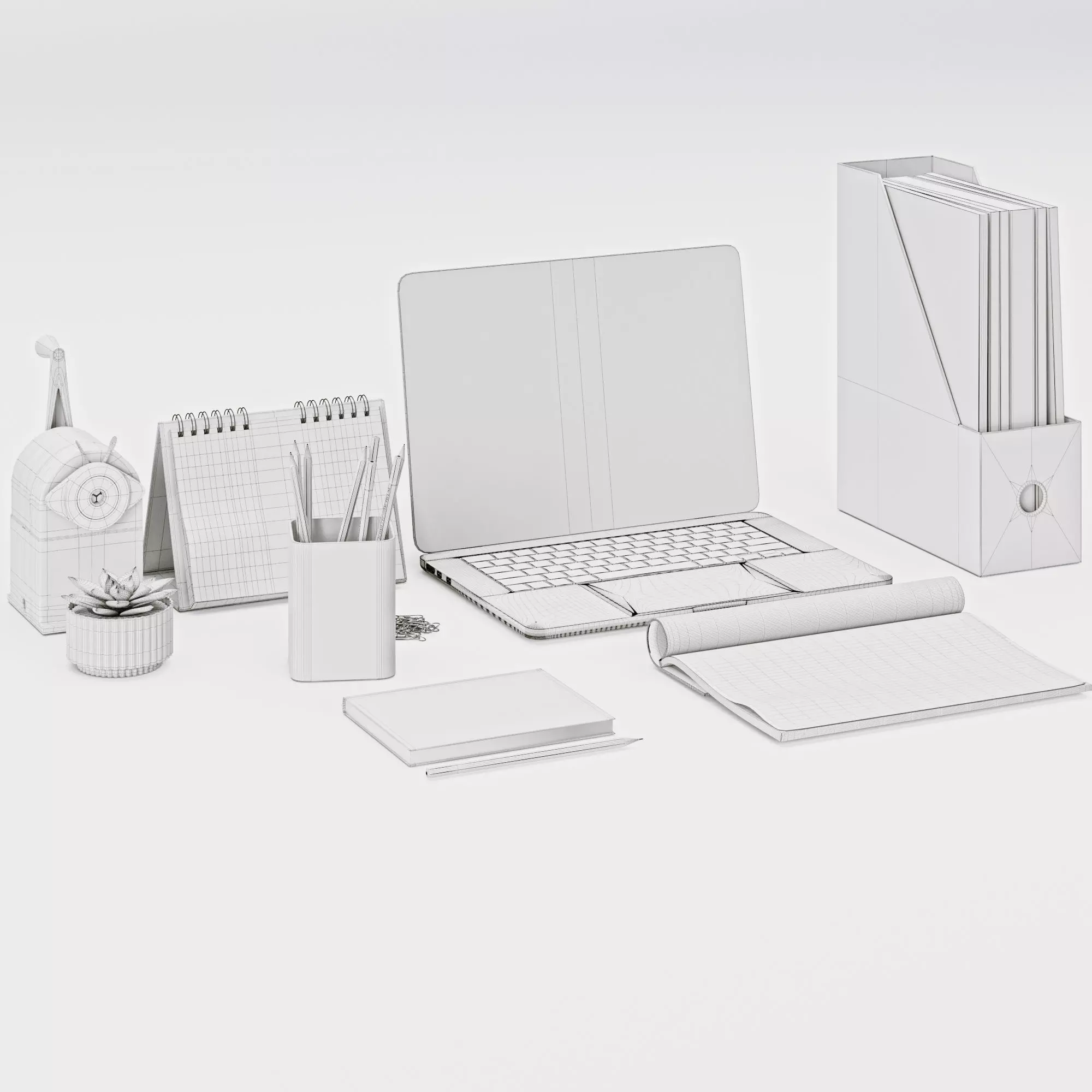 Desktop Accessories 3D model_4