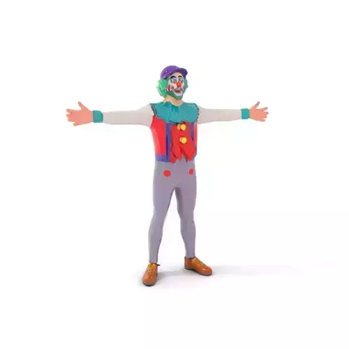 Colorful Clown Outfit model pack Low-poly 3D model