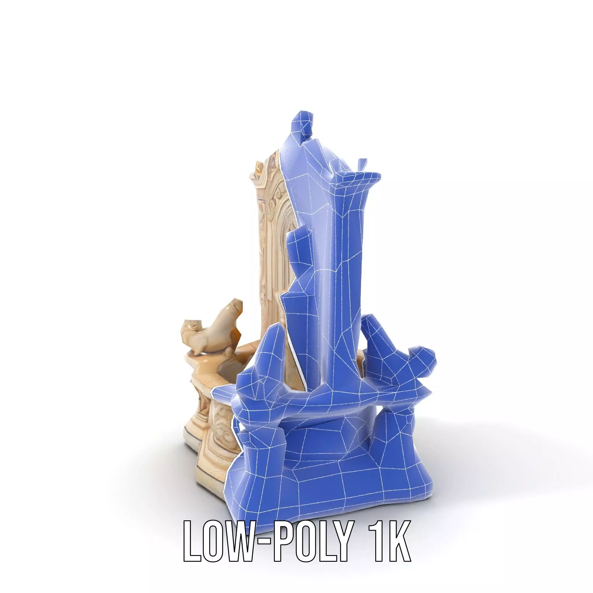 Elegant Marble Fountain model pack Low-poly 3D model_16