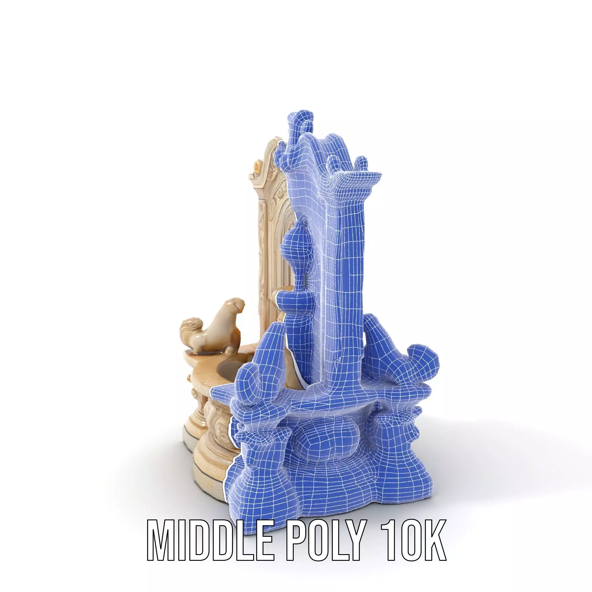 Elegant Marble Fountain model pack Low-poly 3D model_24