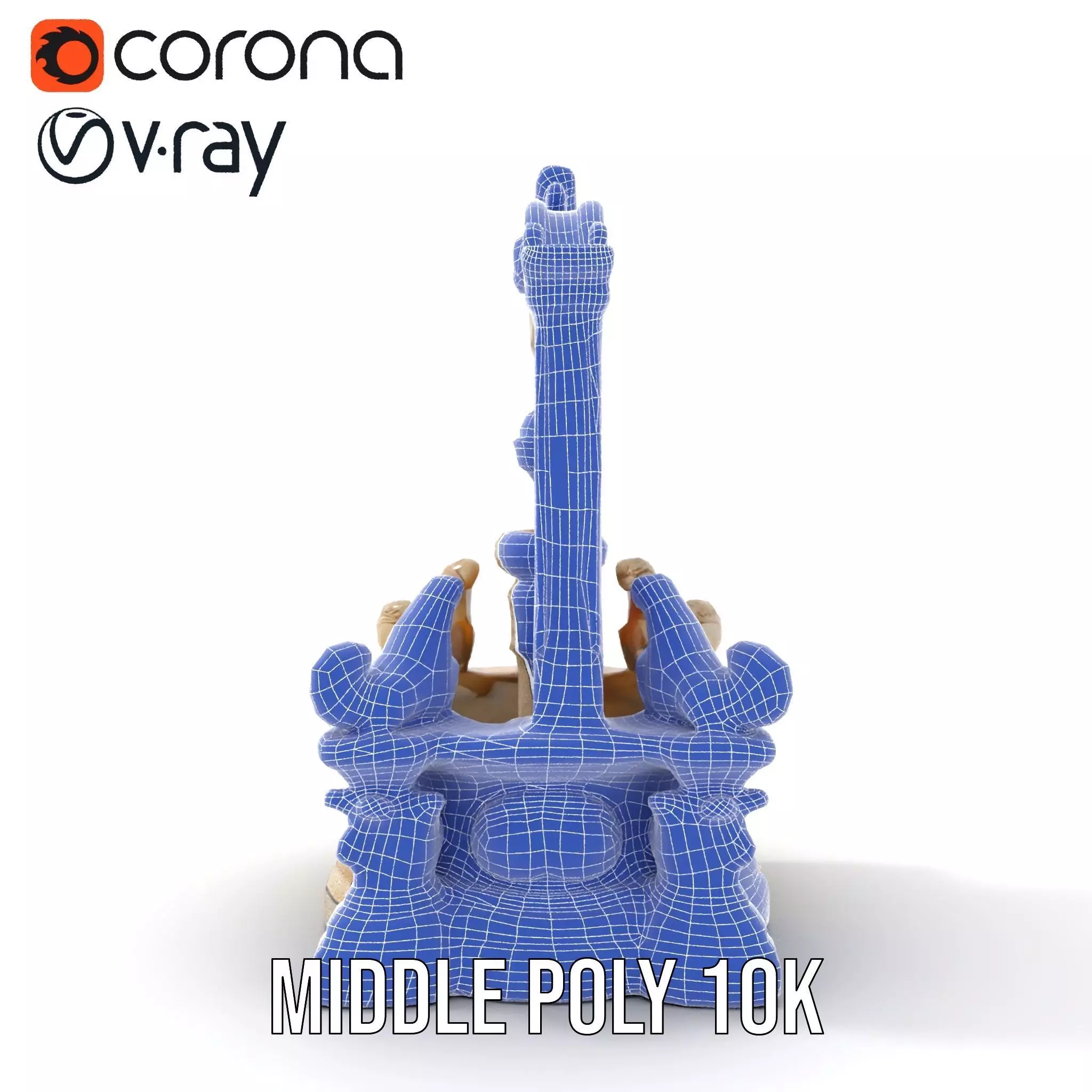 Elegant Marble Fountain model pack Low-poly 3D model_29