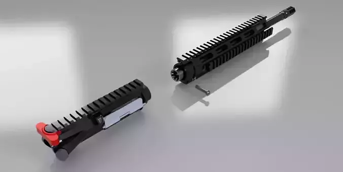 AR-15 QD Barrel Upper Receiver kit Prototype V2 3D model