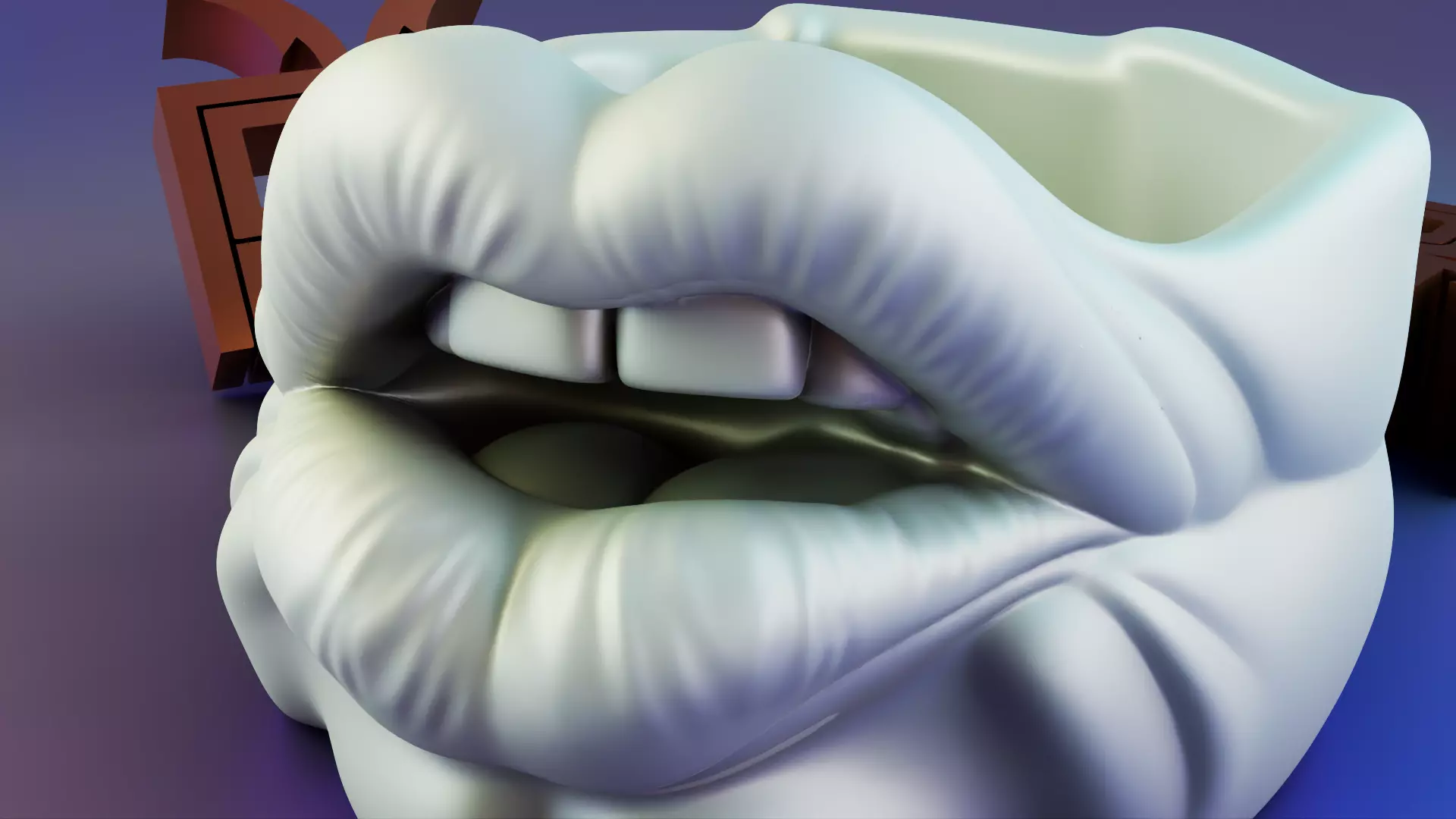 Lips Ashtrays 3D print model_3