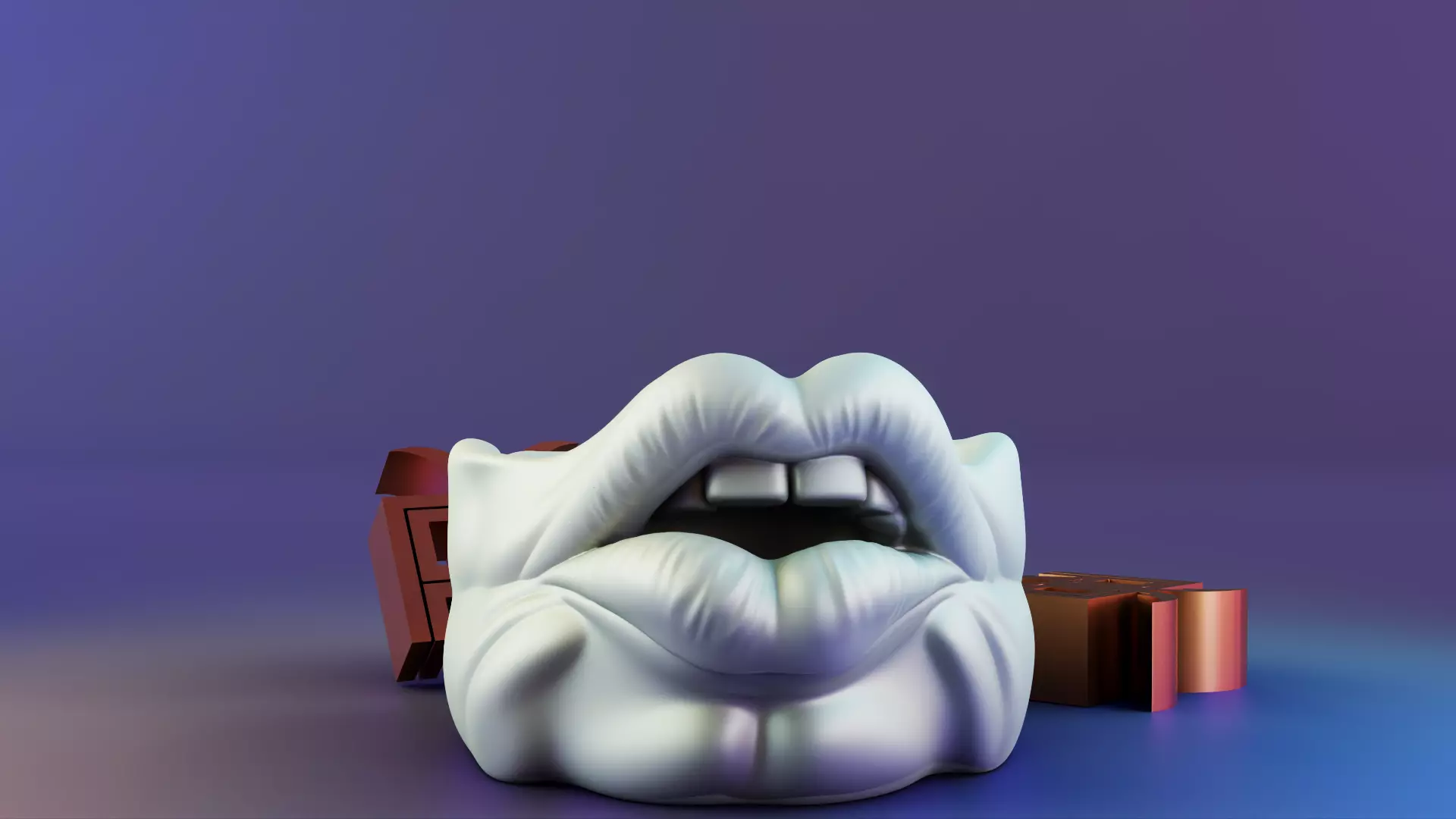 Lips Ashtrays 3D print model_11