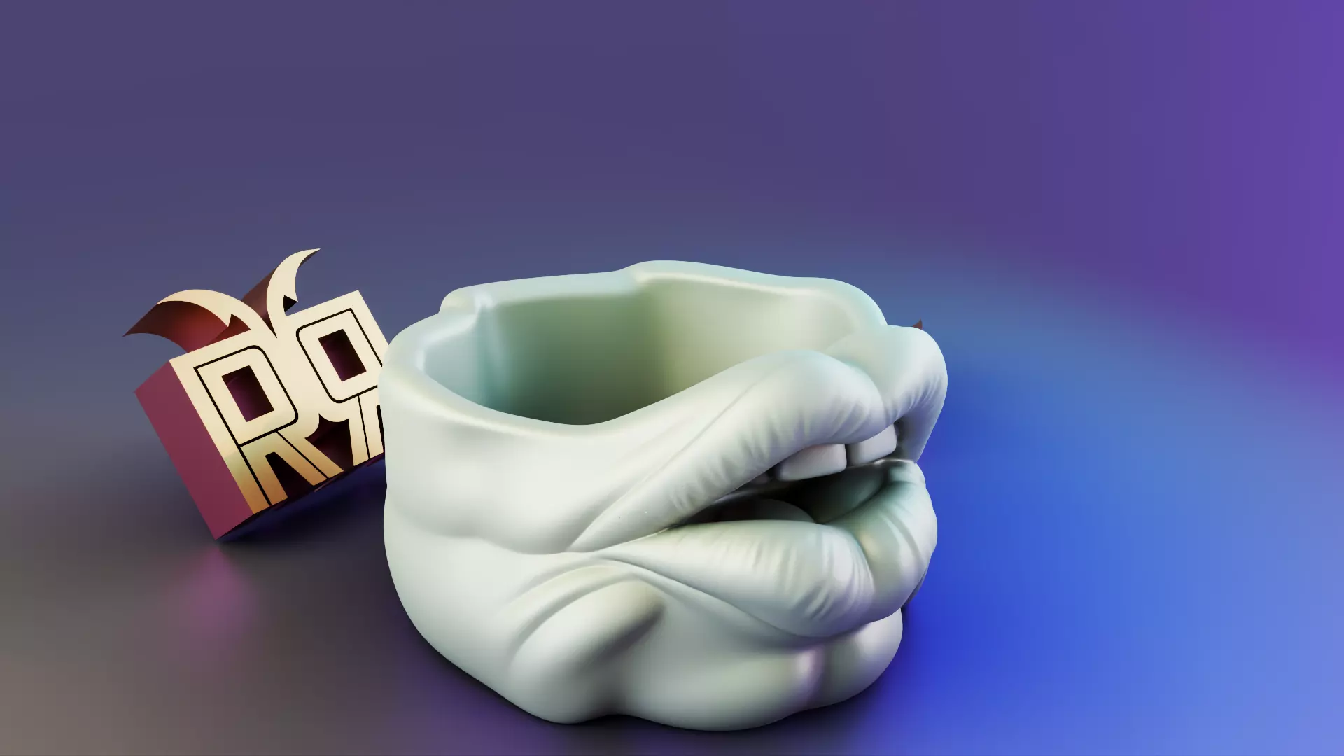 Lips Ashtrays 3D print model_0
