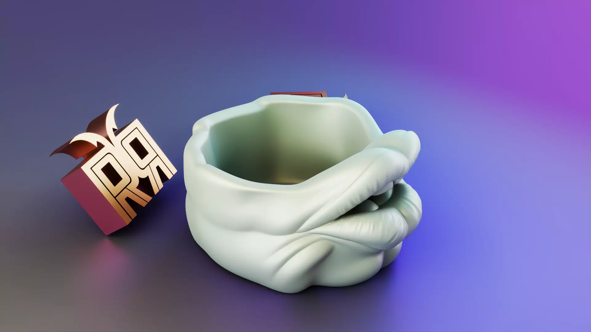 Lips Ashtrays 3D print model_4