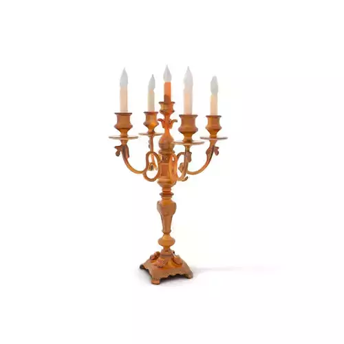 Elegant Gold Candelabra model pack Low-poly 3D model