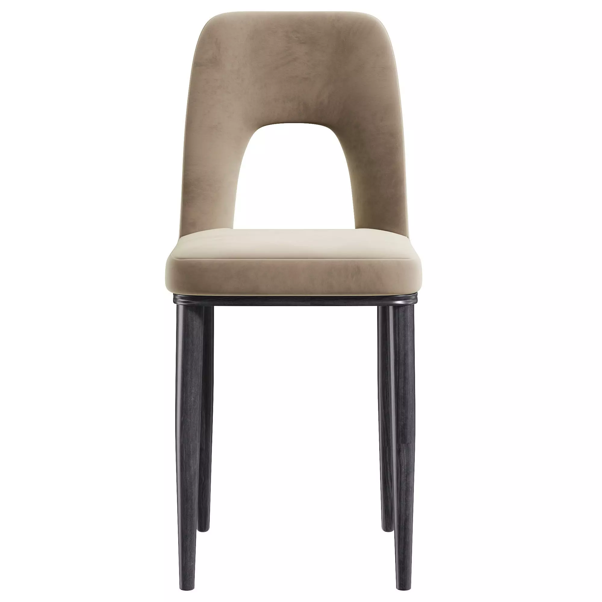 Loop Backrest Armless Chair 3D model_1