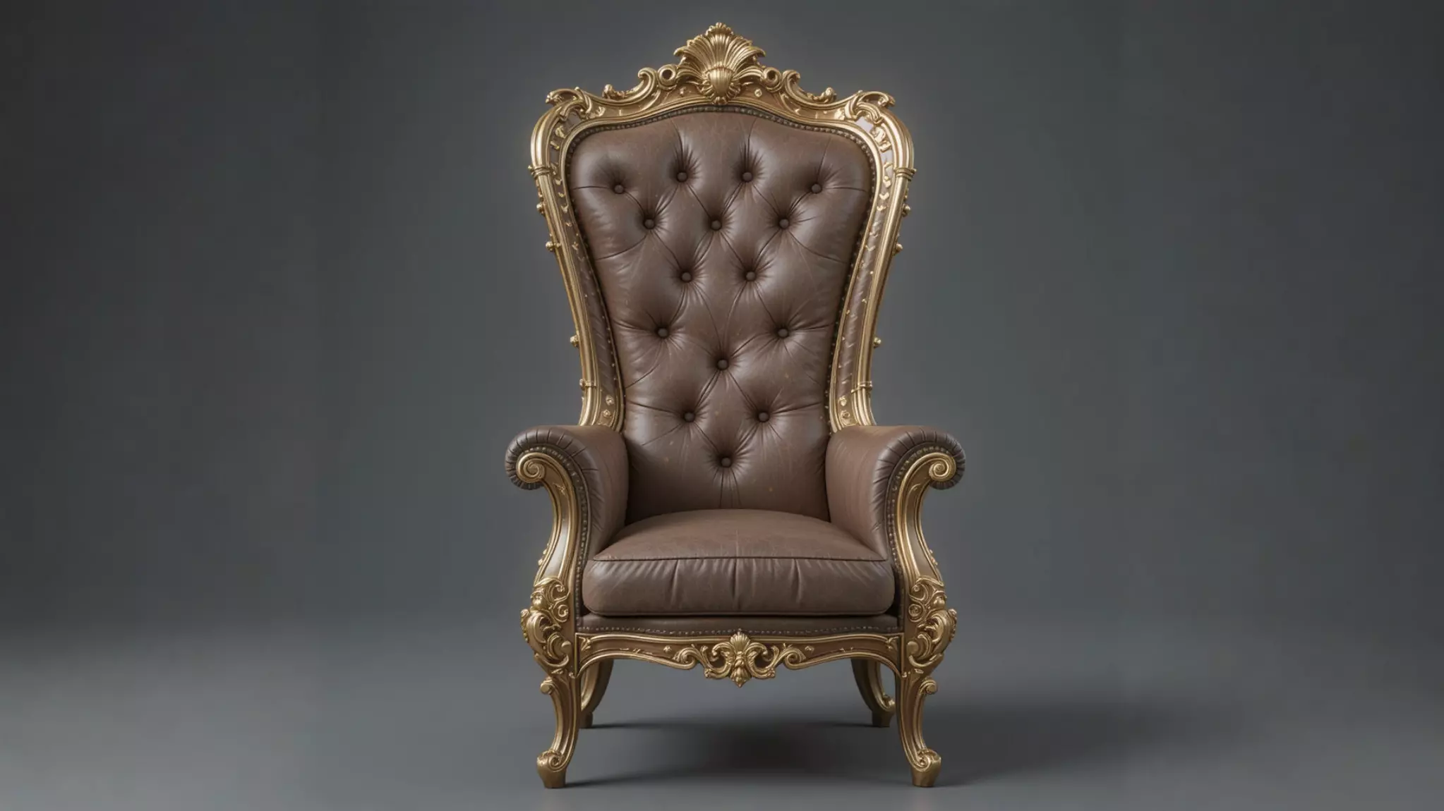 Royal Luxury Chair 3D Model Premium Throne Style 3D model_0