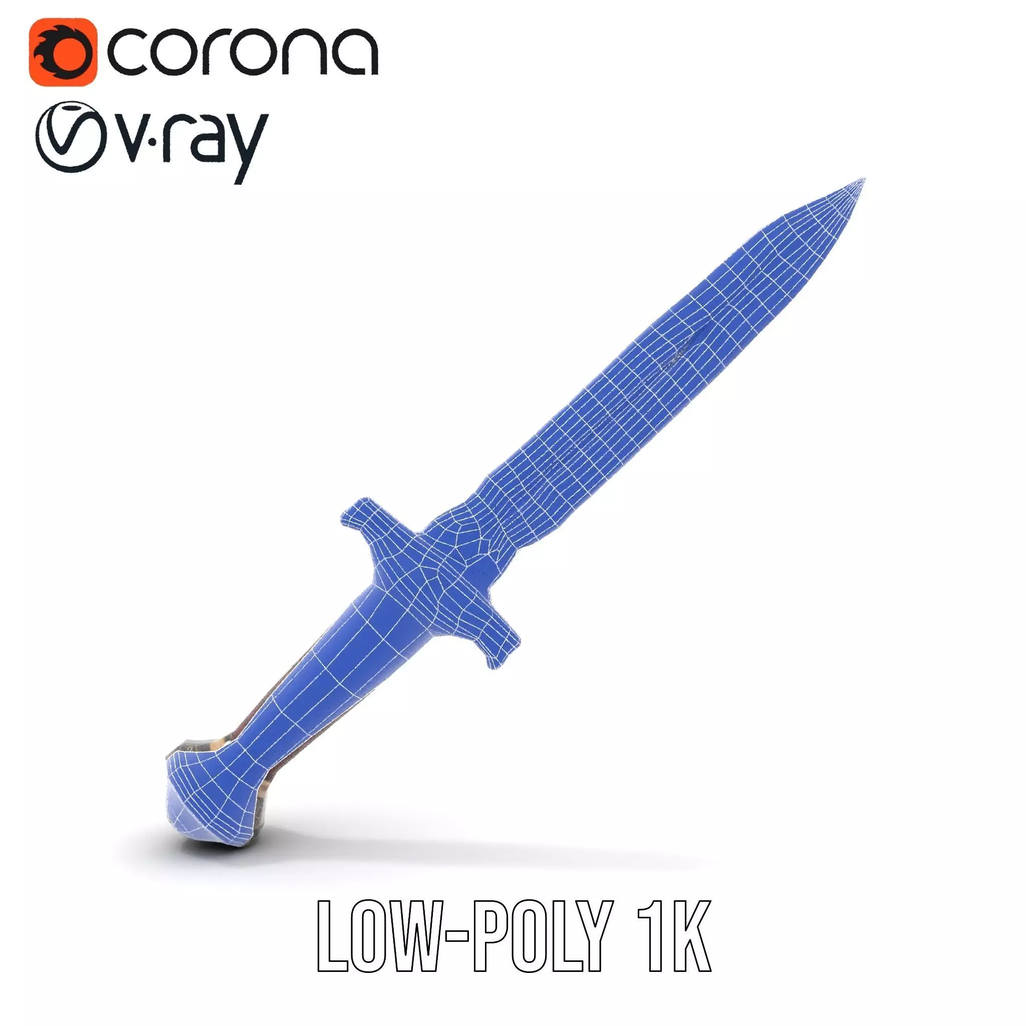 Medieval Silver Sword model pack Low-poly 3D model_27