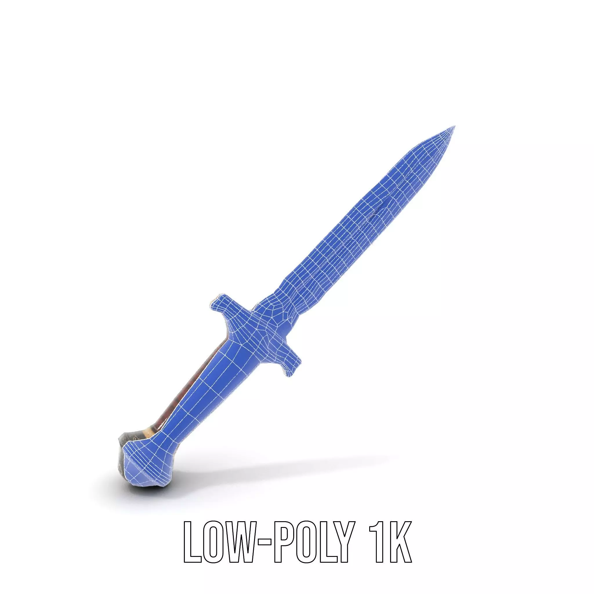 Medieval Silver Sword model pack Low-poly 3D model_14
