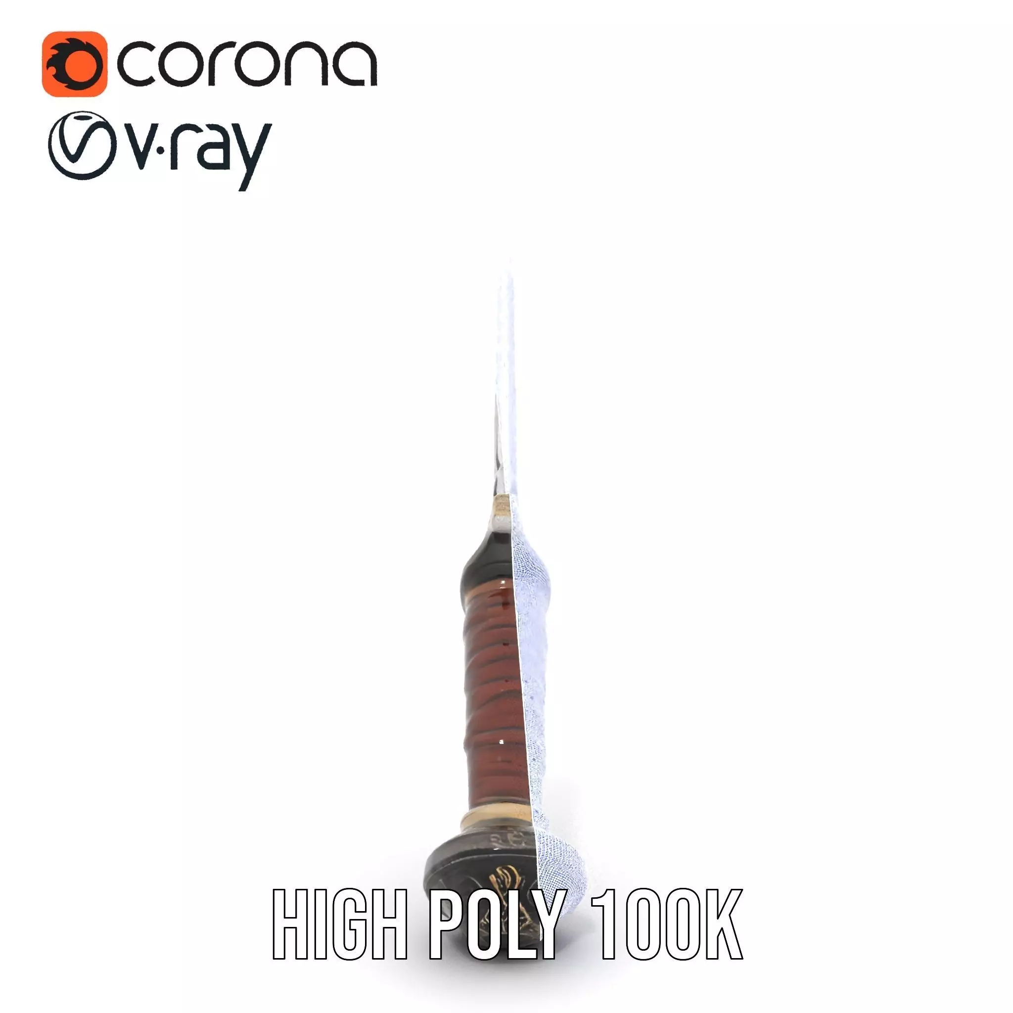 Medieval Silver Sword model pack Low-poly 3D model_33