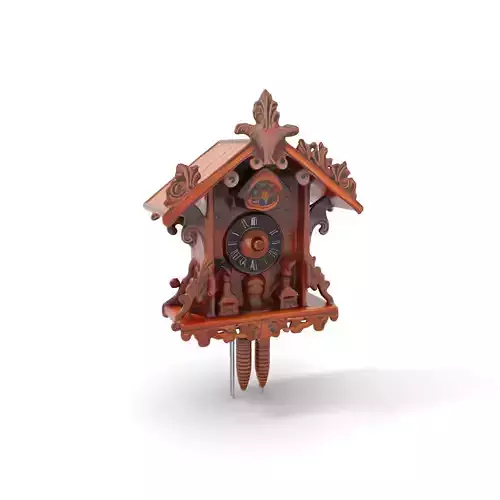 Elegant Wooden Cuckoo Clock model pack Low-poly 3D model