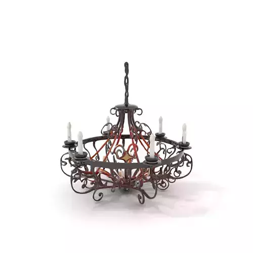 Vintage Iron Chandelier model pack