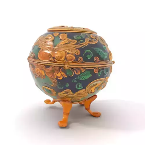 Elegant Baroque Container model pack Low-poly 3D model