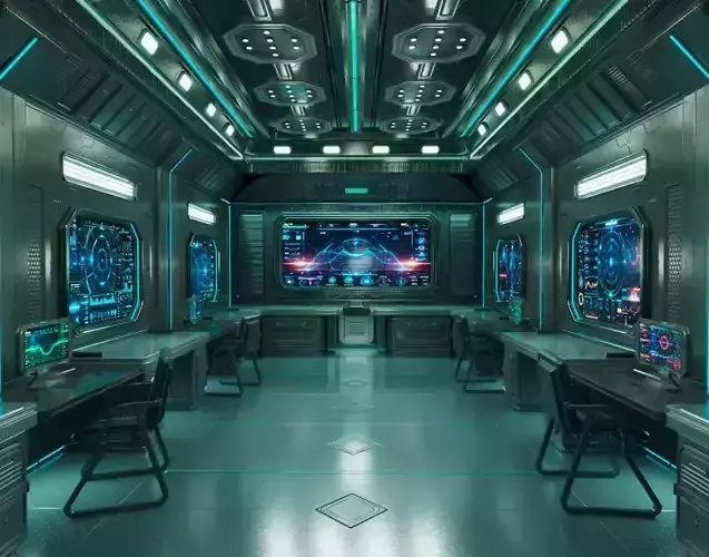 Sci Fi Interior Station 3D model