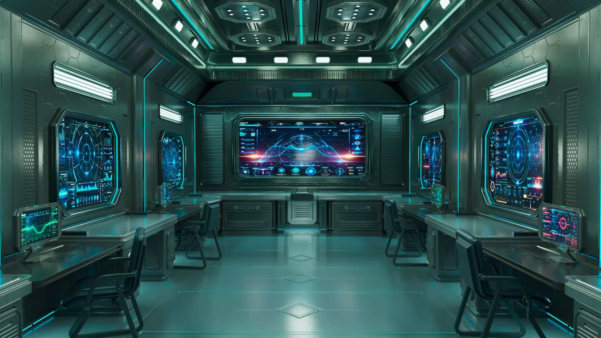 Sci Fi Interior Station 3D model_1