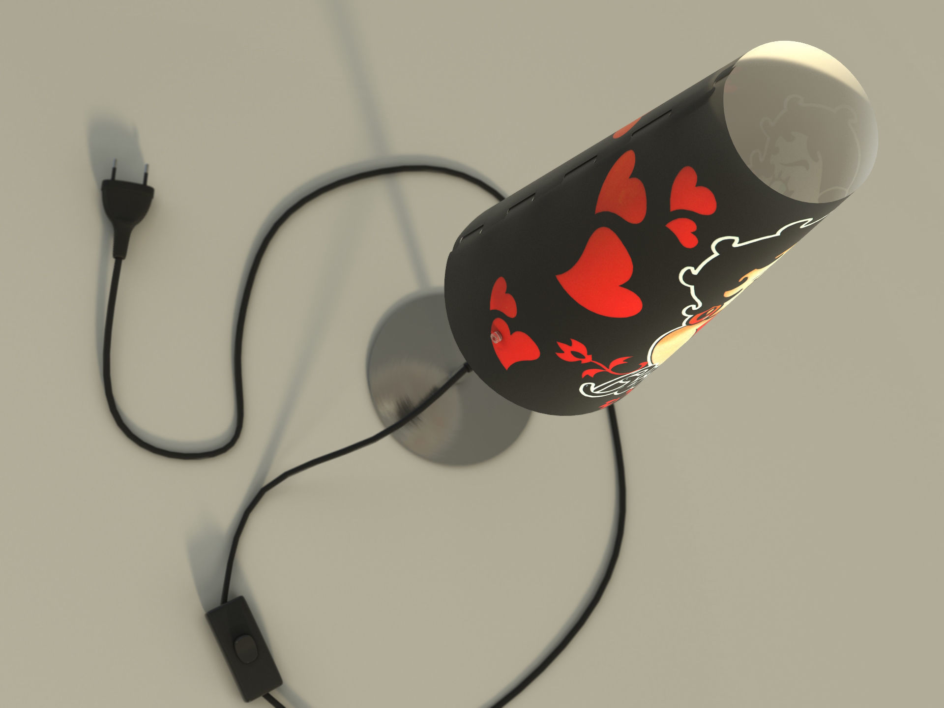 LAMP BEDSIDE-Betty Boop 3D model_2