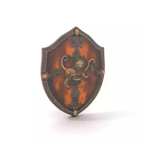 Medieval Lion Shield model pack Low-poly 3D model