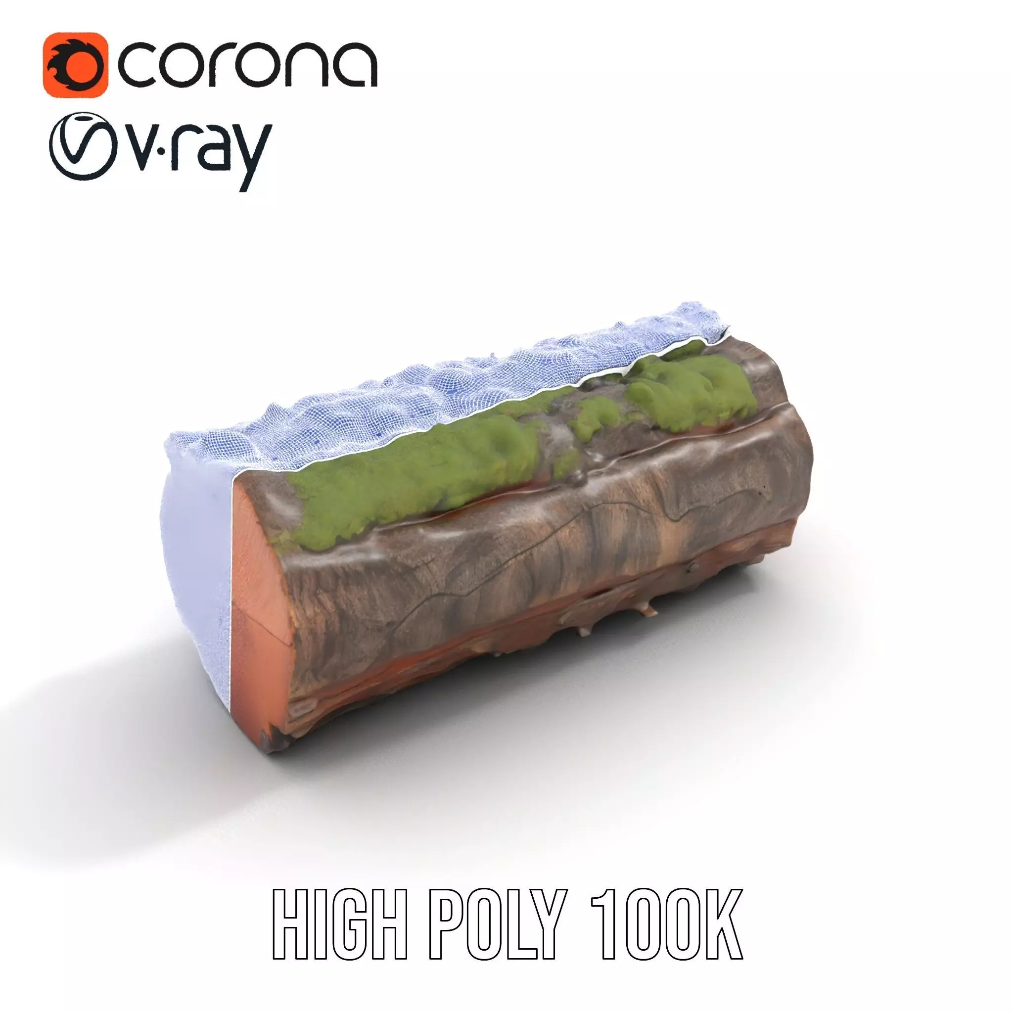 Mossy Log Detail model pack Low-poly 3D model_33