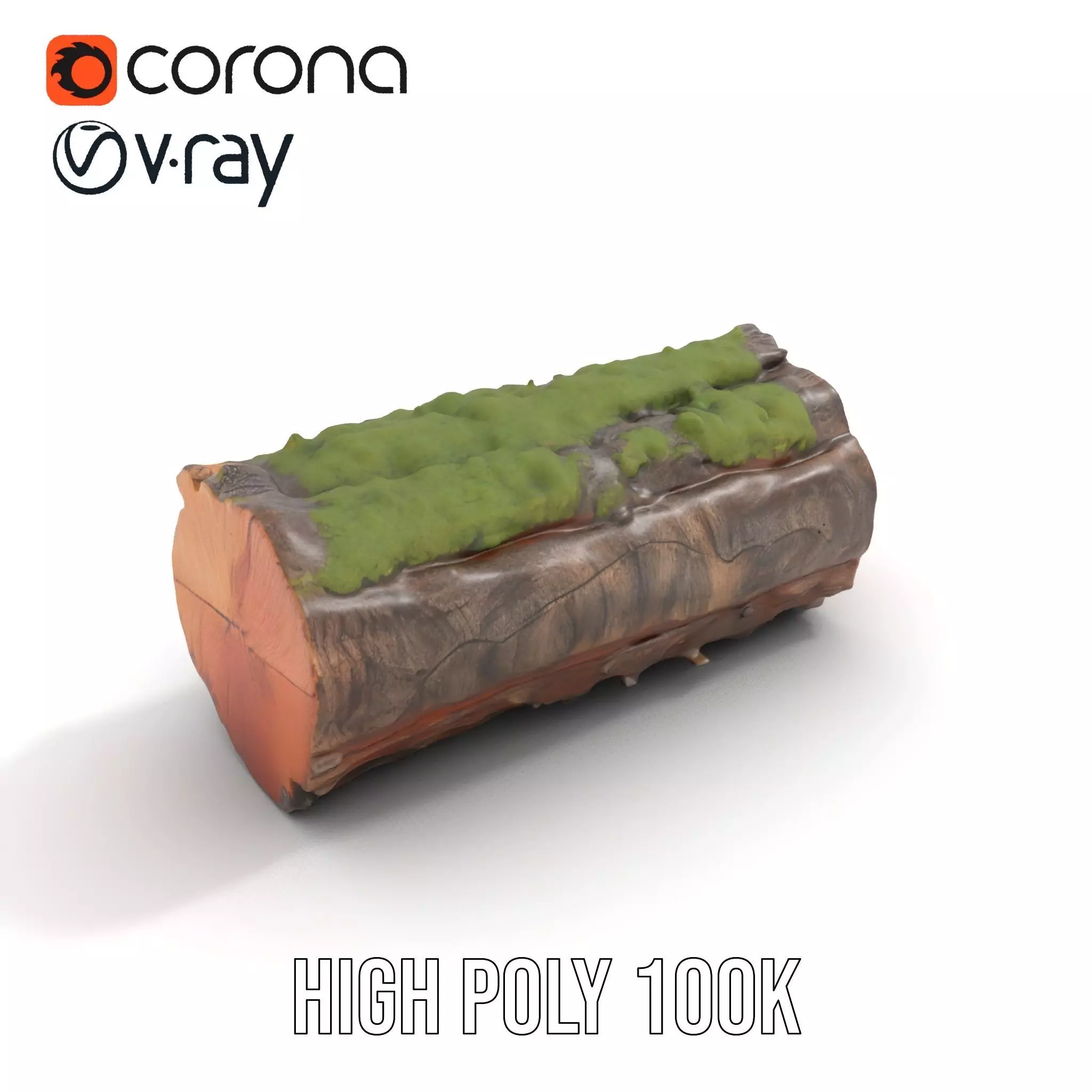Mossy Log Detail model pack Low-poly 3D model_23