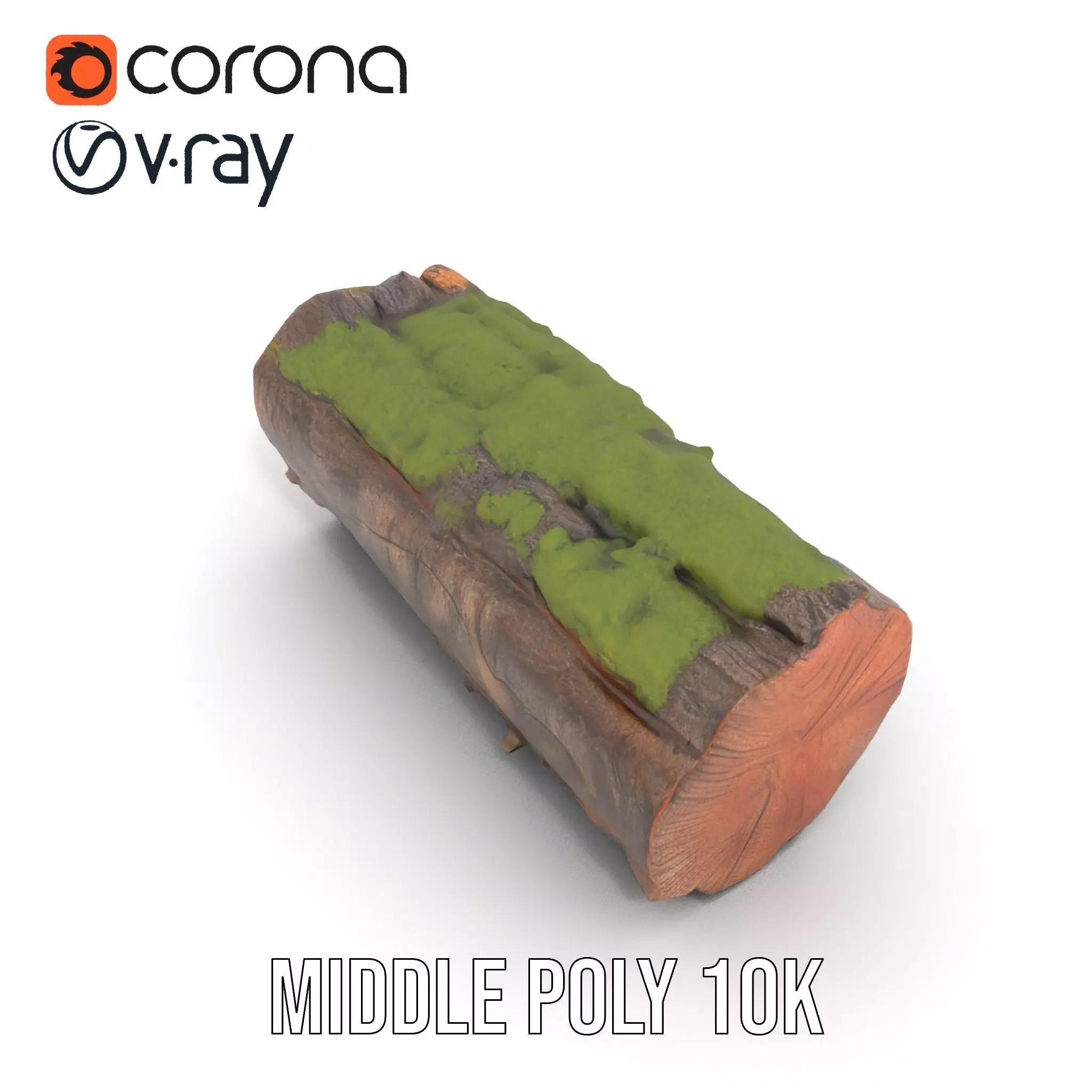 Mossy Log Detail model pack Low-poly 3D model_6