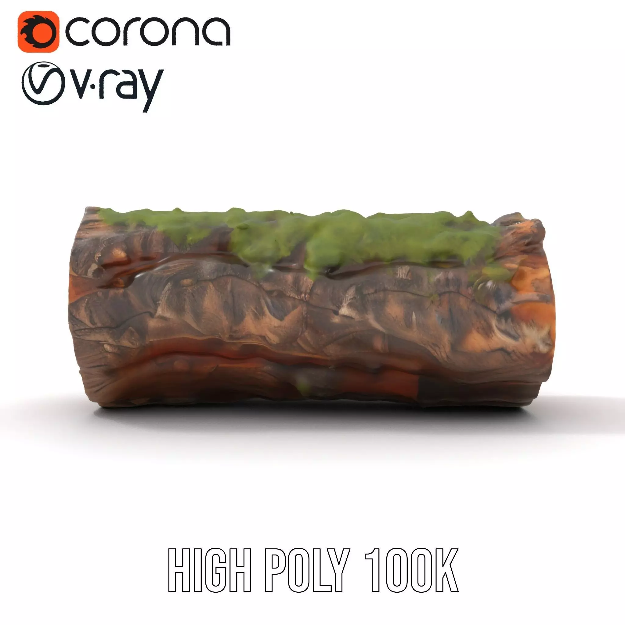 Mossy Log Detail model pack Low-poly 3D model_29