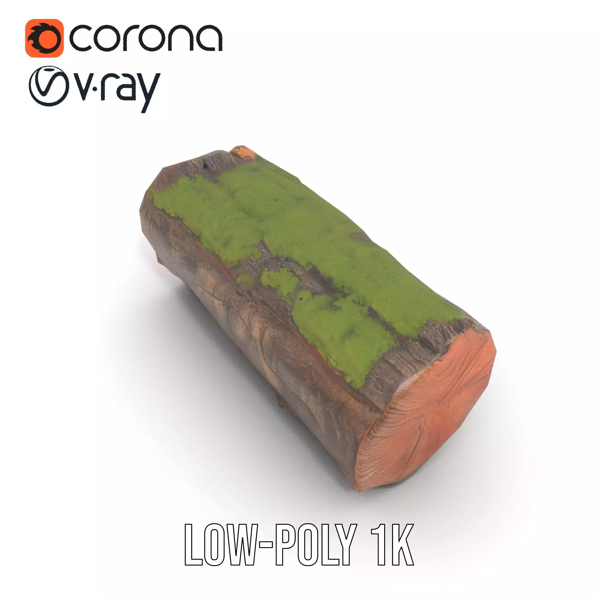 Mossy Log Detail model pack Low-poly 3D model_17