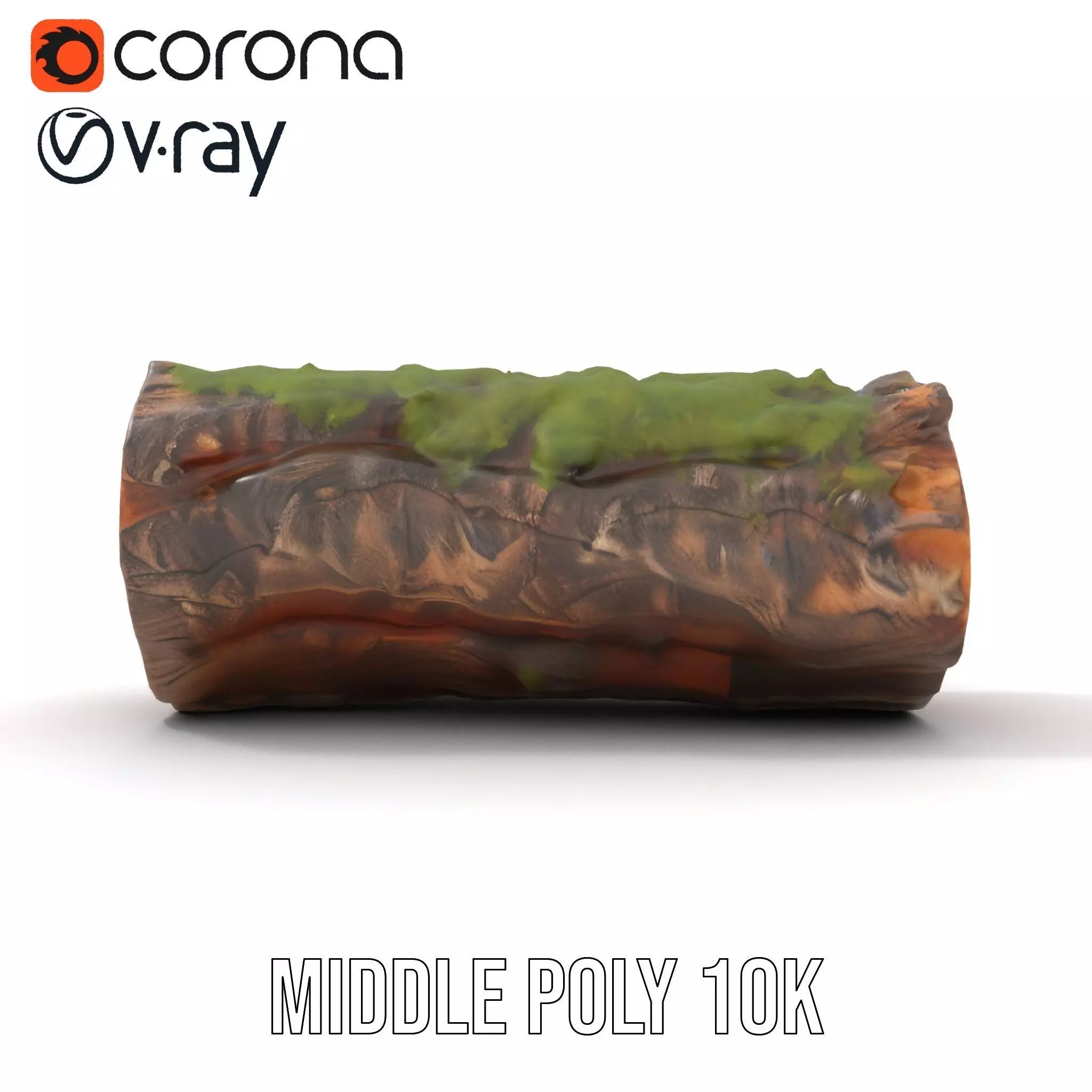 Mossy Log Detail model pack Low-poly 3D model_12