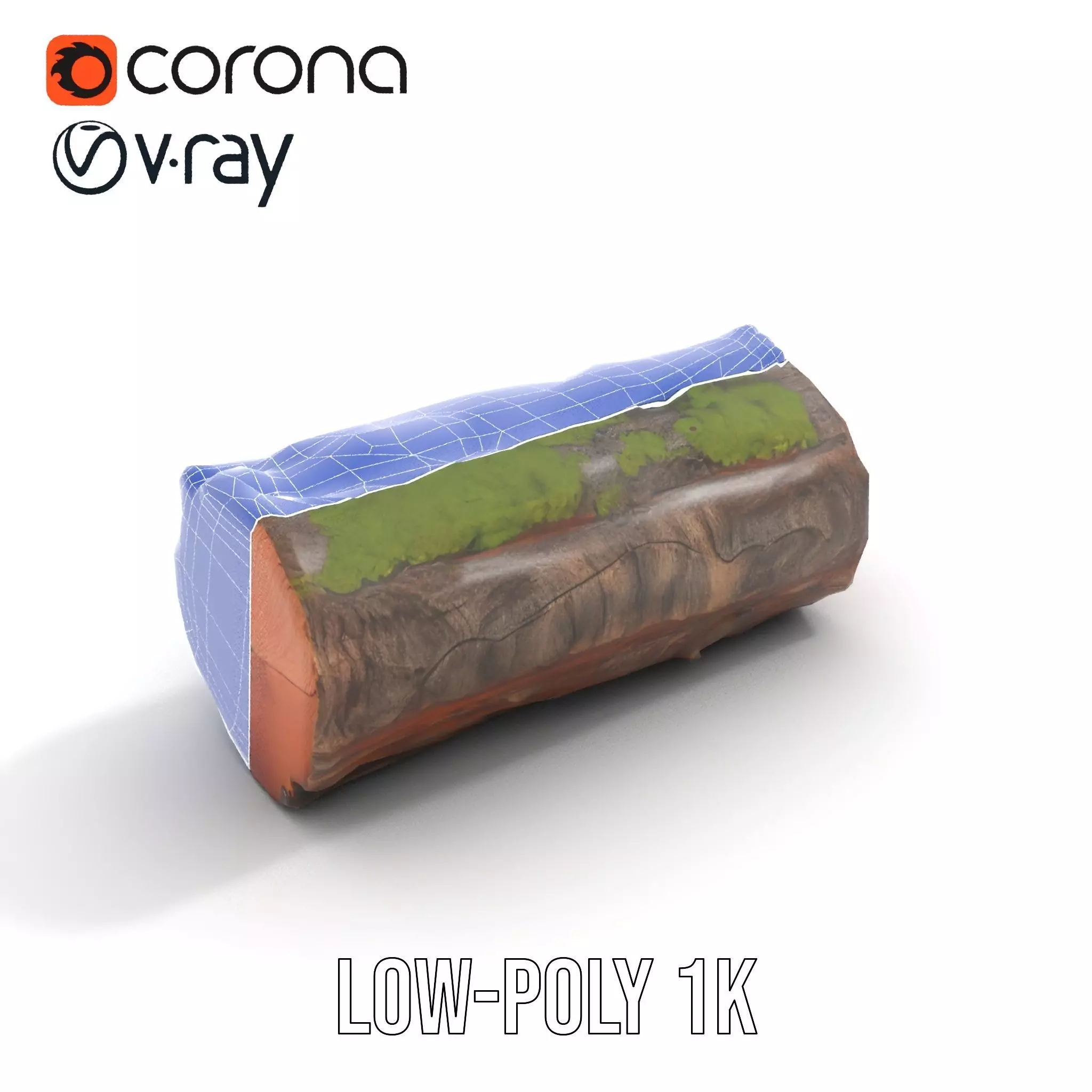 Mossy Log Detail model pack Low-poly 3D model_25