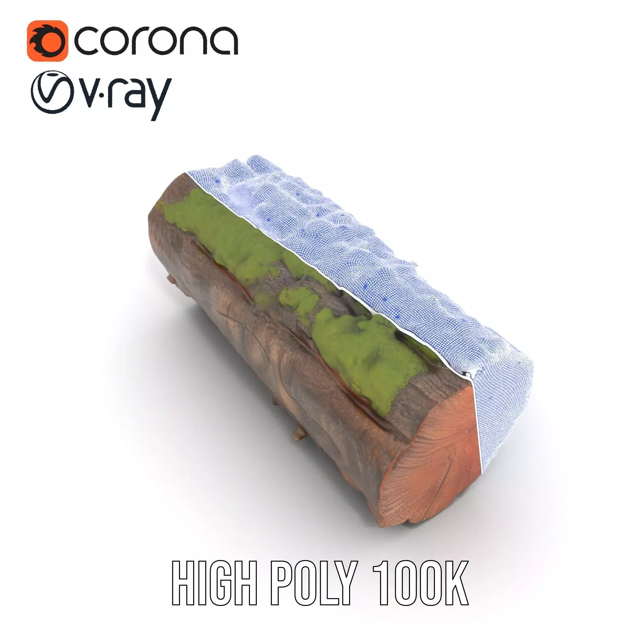 Mossy Log Detail model pack Low-poly 3D model_35