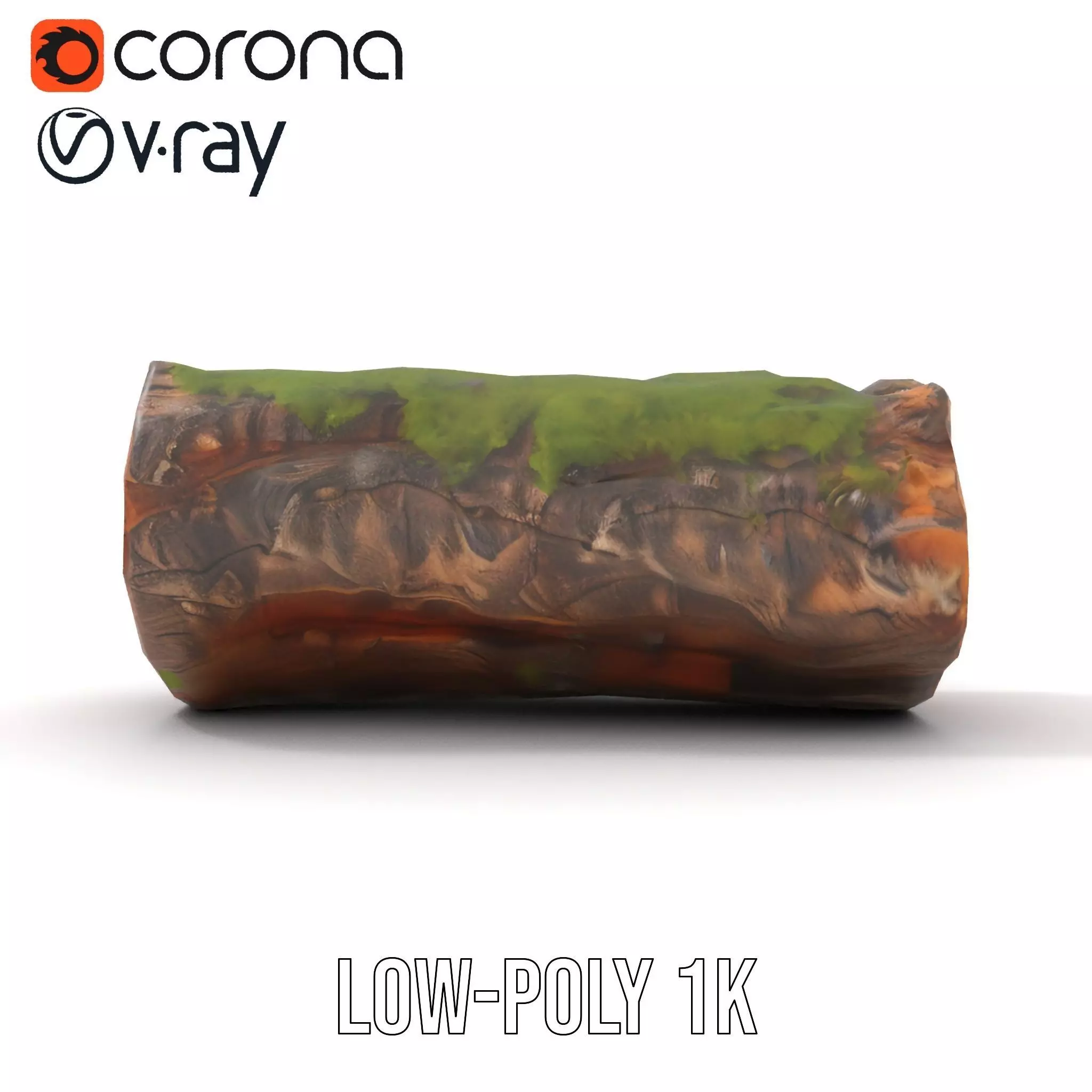 Mossy Log Detail model pack Low-poly 3D model_10